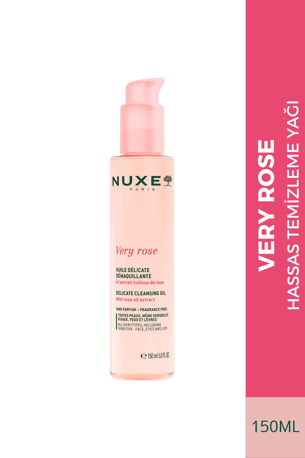 Nuxe Gül Özlü Hassas Temizleme Yağı 150 ml