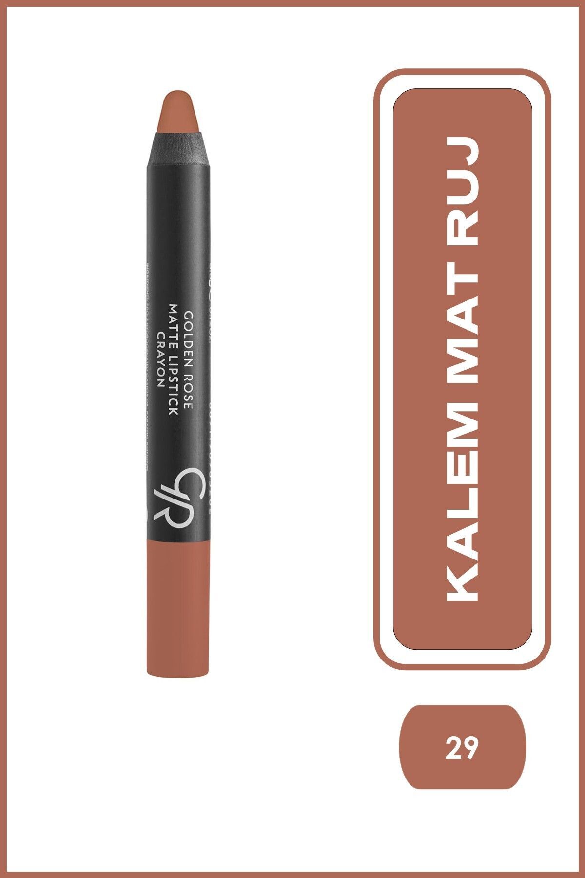 Golden Rose Matte Lipstick Crayon No: 29 - Besleyici Nemlendirici Mat Kalem Ruj