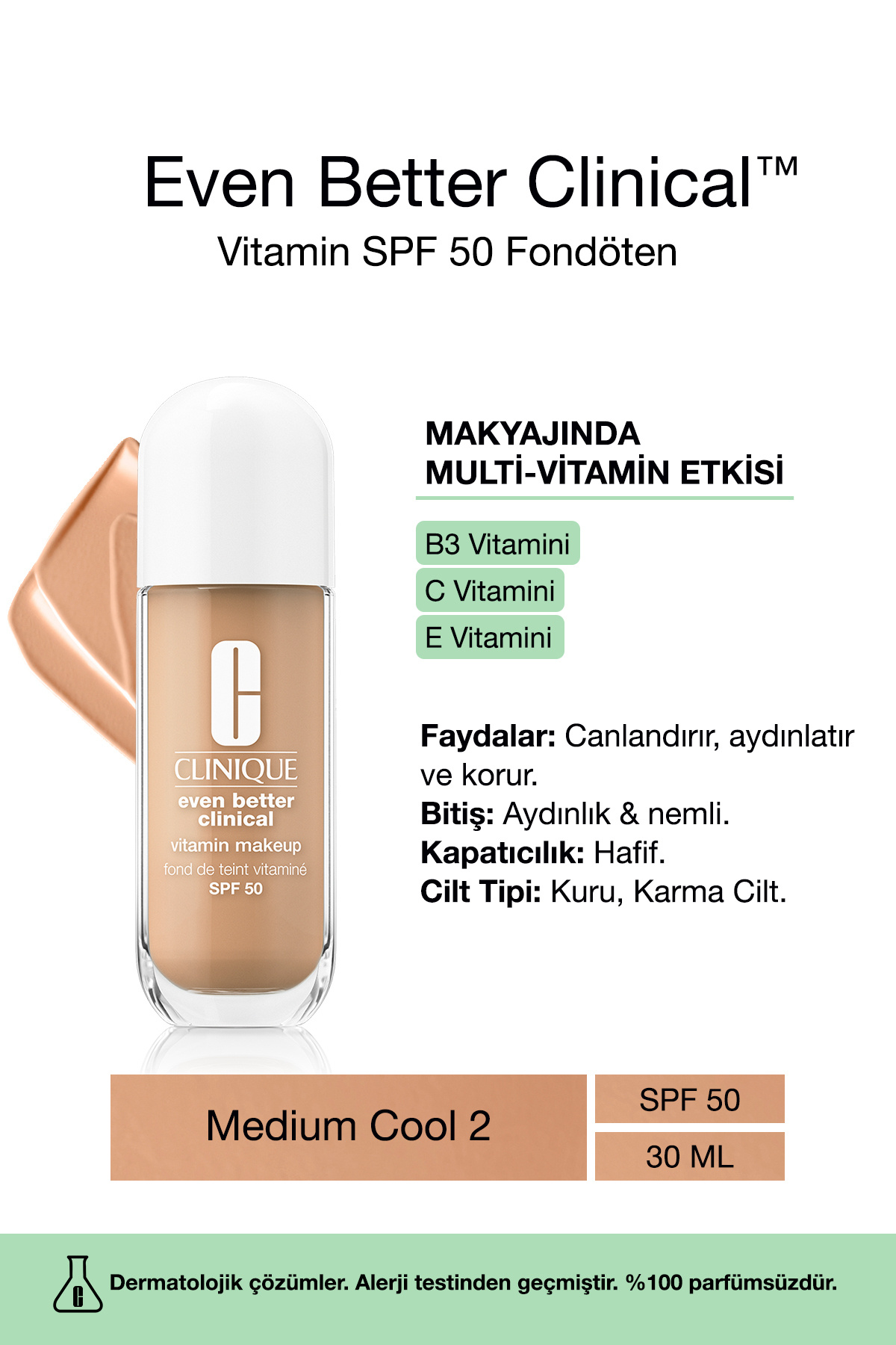 Clinique Even Better Clinical Vitamin Makeup SPF50 - 2 Medium Cool 30ml