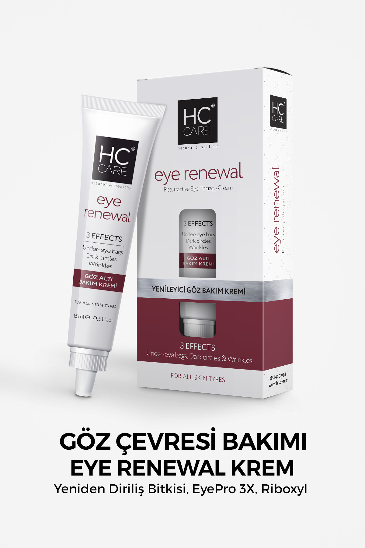 HC Care Eye Renewal Nemlendirici, Kırışıklık Karşıtı, Aydınlatıcı Göz Çevresi Bakım Kremi