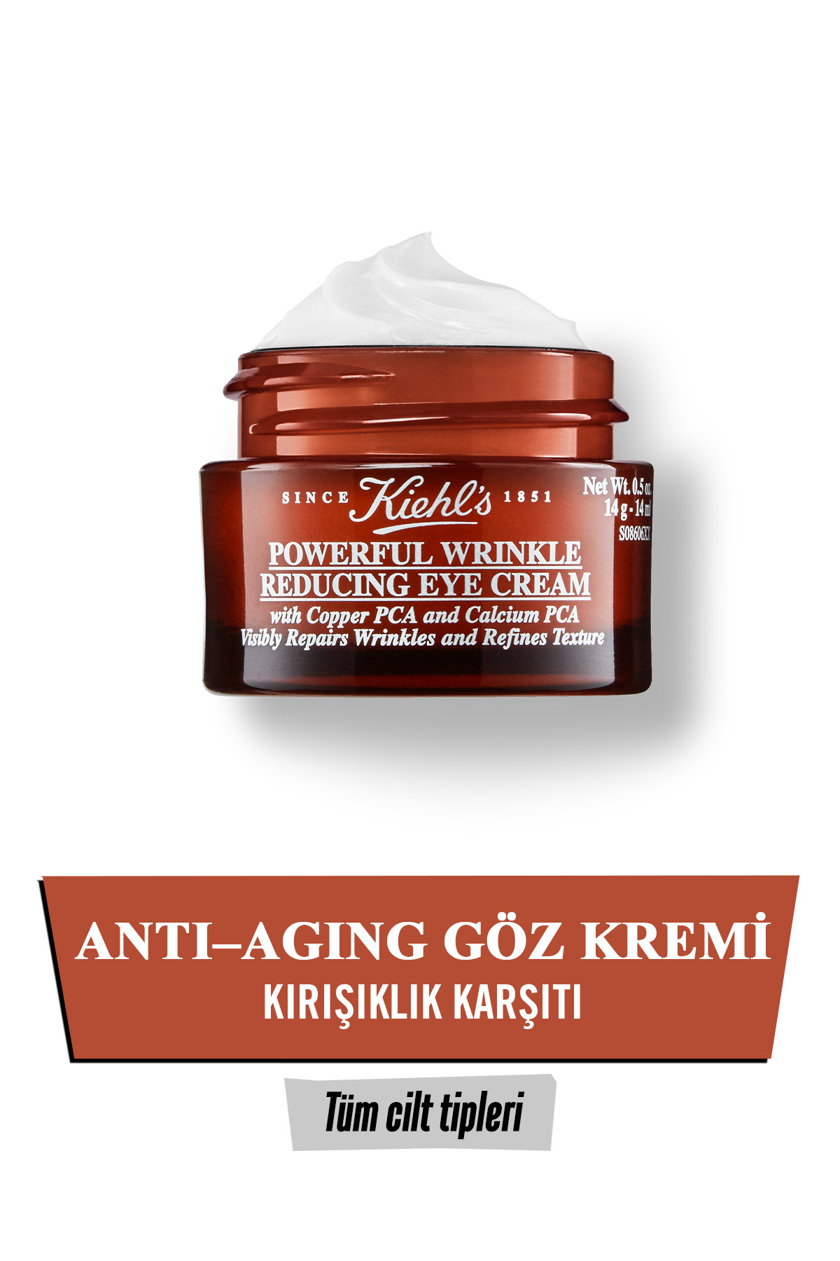 Kiehl's Powerful Wrinkle Kırışıklık ve Koyu Halka Karşıtı Güçlü Göz Kremi 14 ml