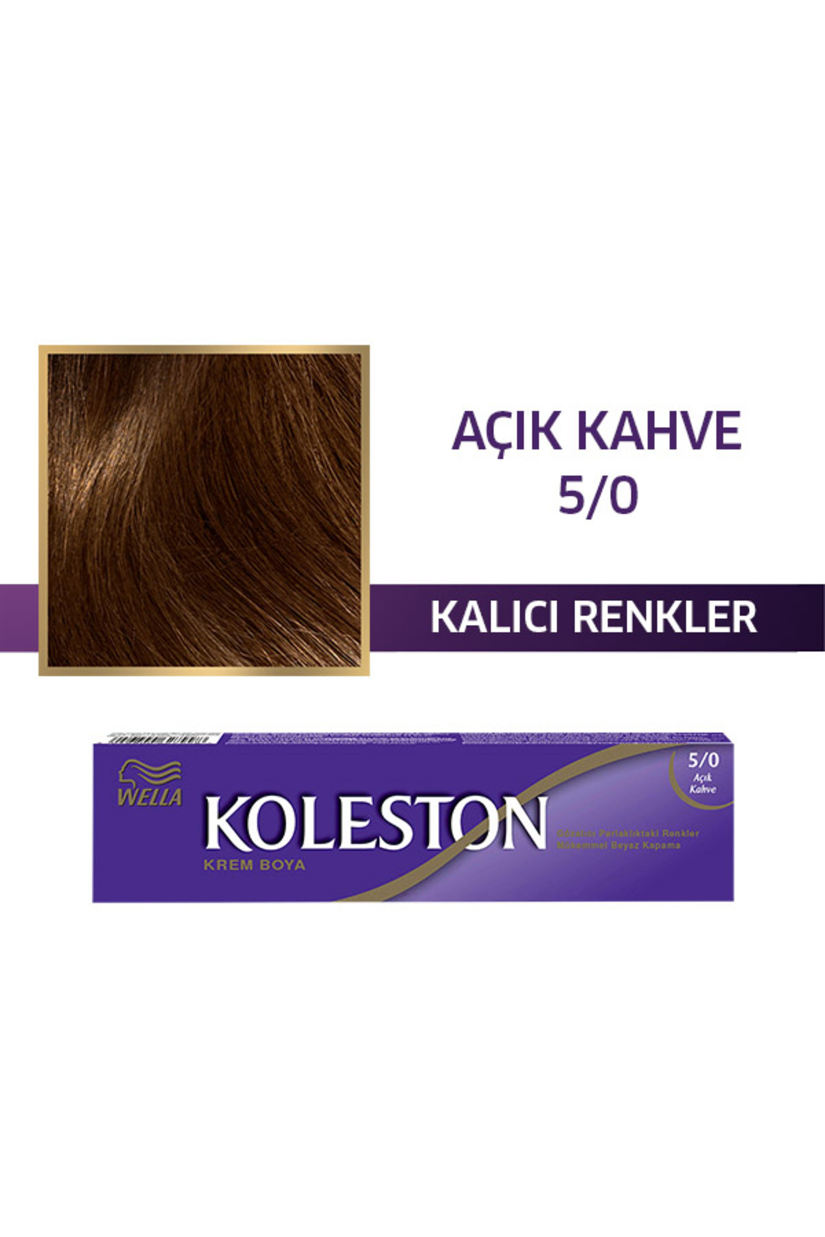 Wella Koleston Single Tüp Saç Boyası 5/0 Açık Kahve