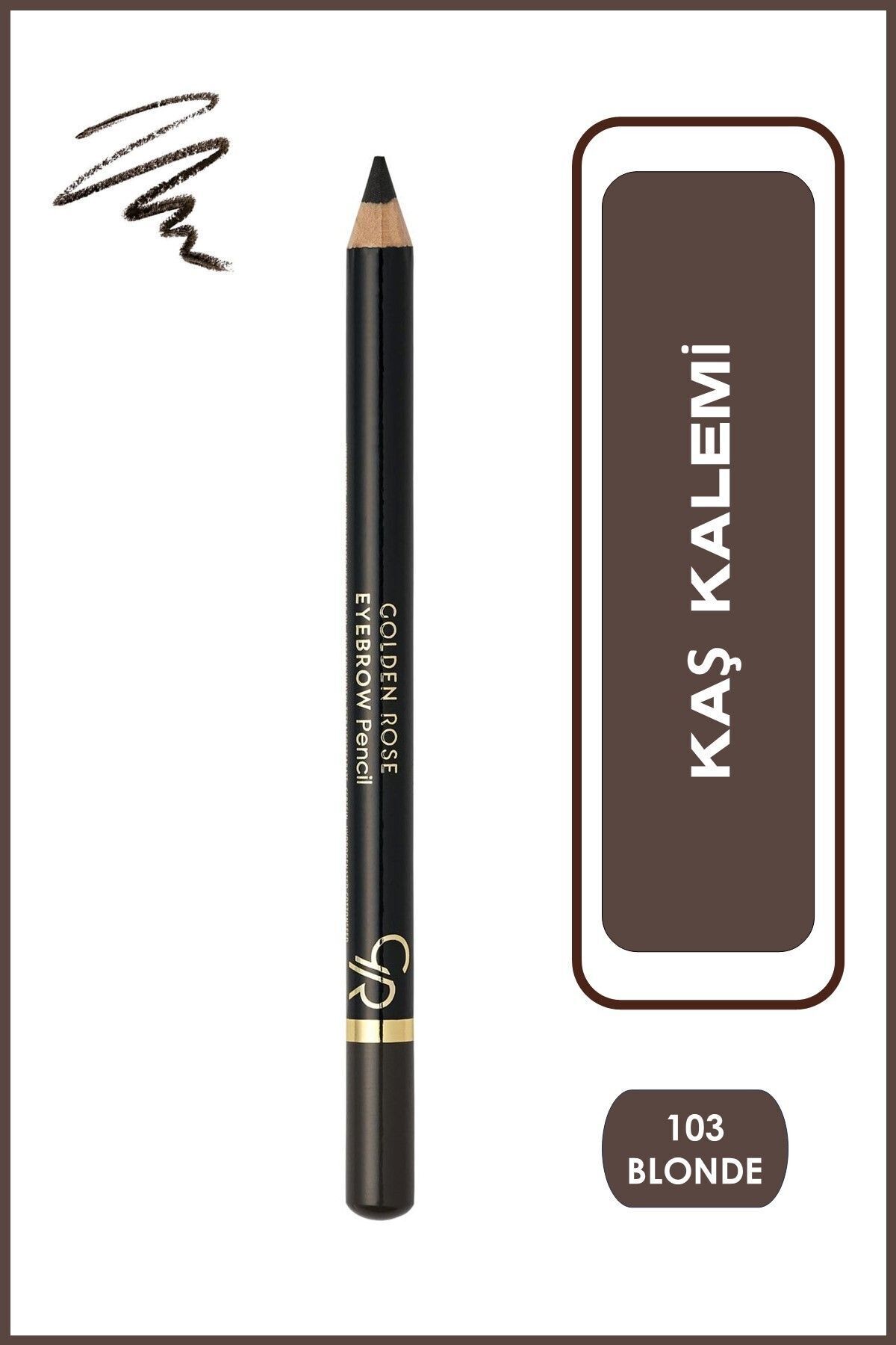 Golden Rose Eyebrow Pencil No: 103 Blonde - Şekillendirici Fırçalı Kaş Kalemi