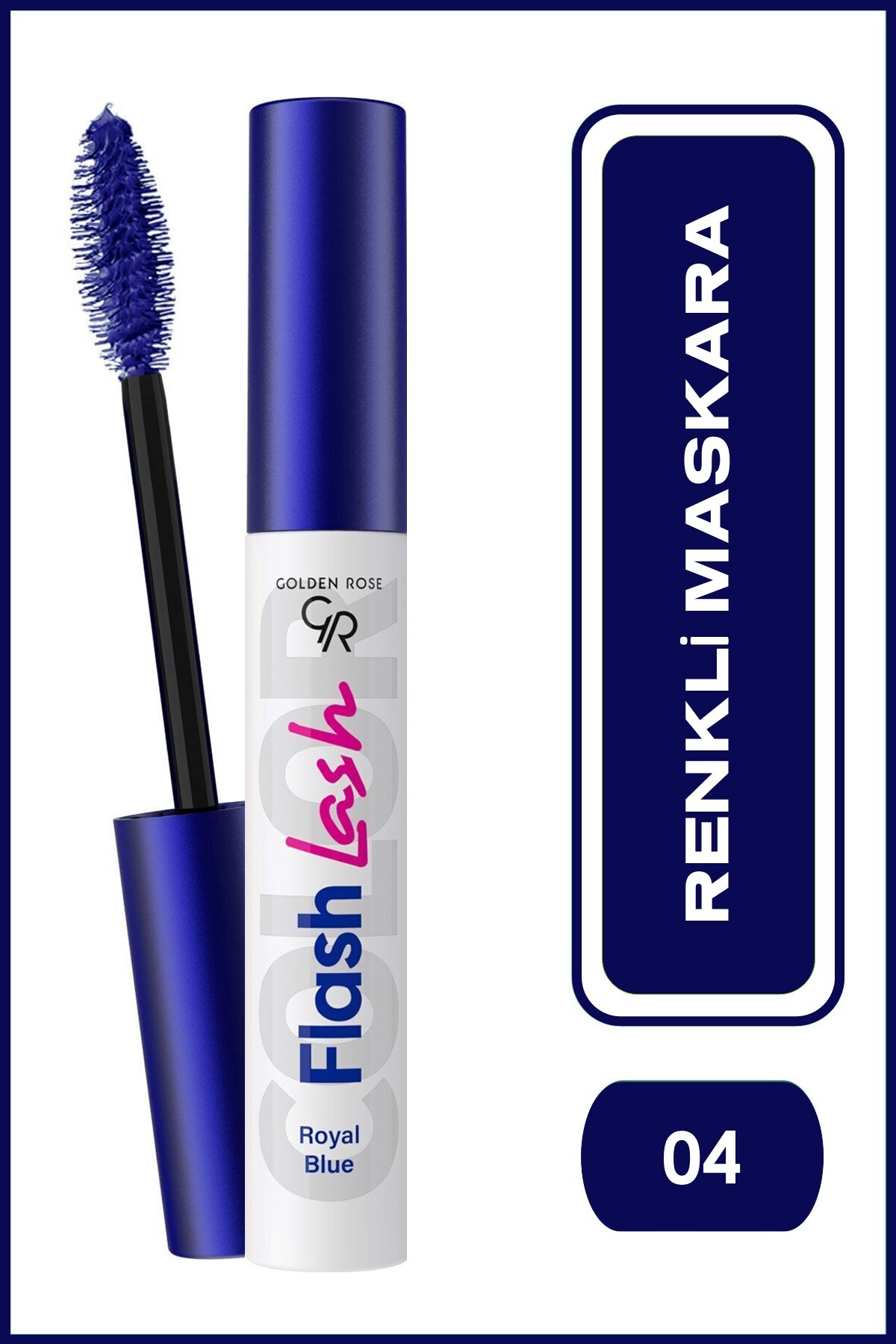 Golden Rose Flash Lash Colored Mascara No: 04 Royal Blue - Renkli Maskara