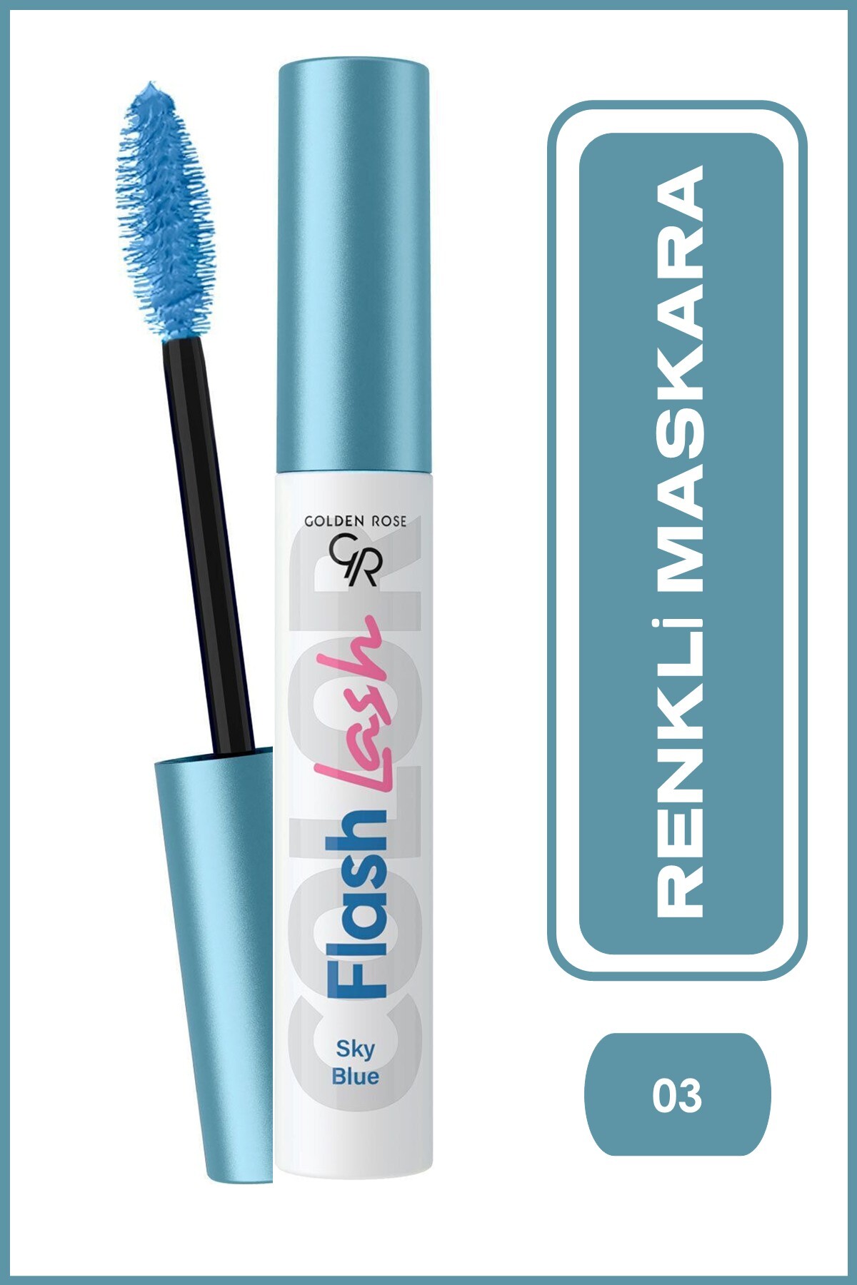 Golden Rose Flash Lash Mavi Mascara No:03 Gökyüzü Mavisi-9 ml