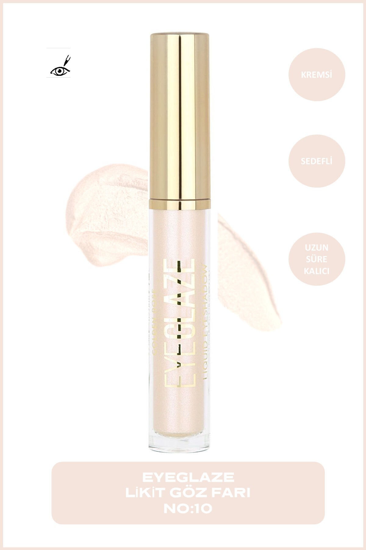 Golden Rose Eye Glaze Liquid Eyeshadow No: 10 Quartz - Mat Likit Far