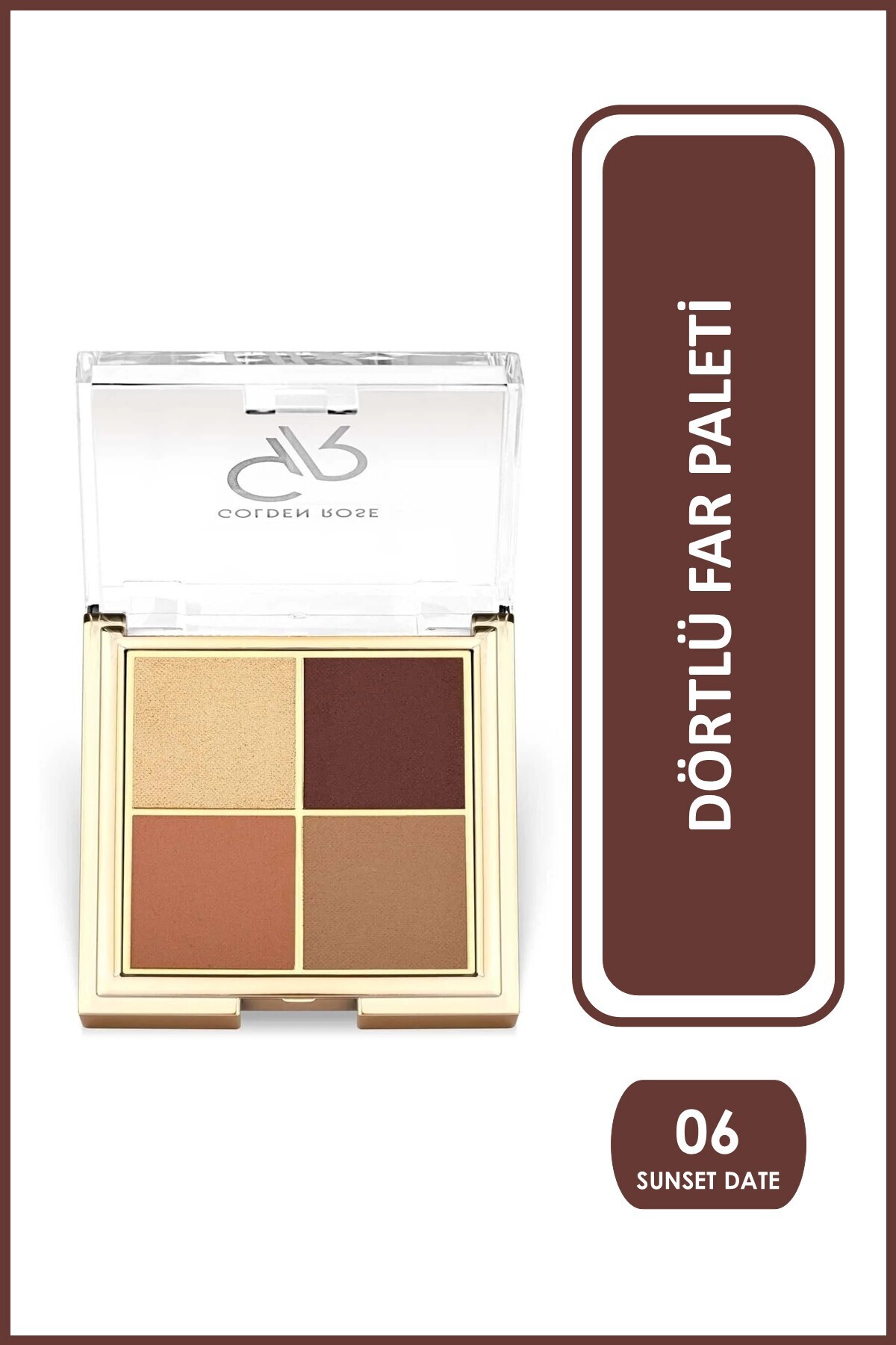 Golden Rose Quattro Eyeshadow Palette - 06 Sunset Date - Dörtlü Far Paleti