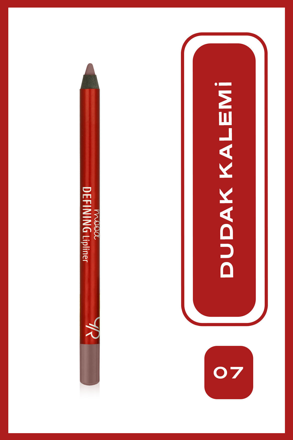 Golden Rose Mood Defining Lipliner No: 07 Taupe Brown - Yoğun Pigmentli Dudak Kalemi