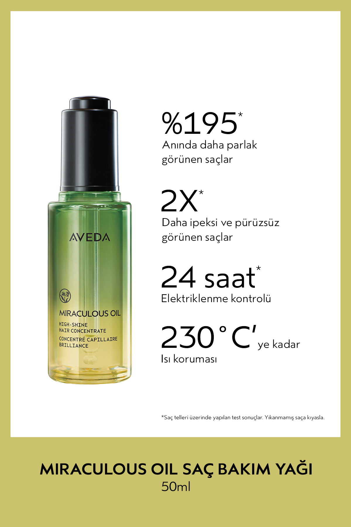 Aveda Miraculous Oil High Shine Hair Concentrate Saç Bakım Yağı 50ML