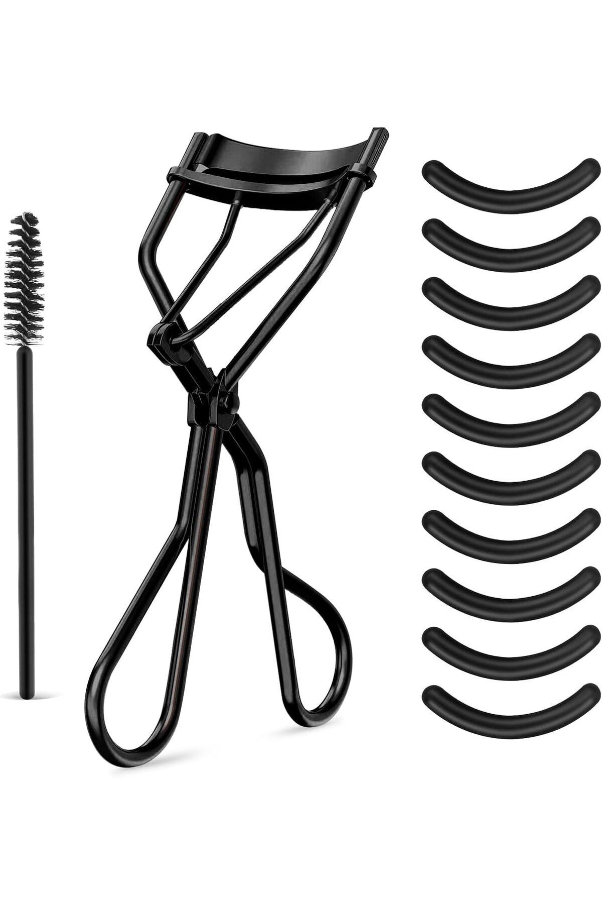 MAQYA KOZMETİK Kirpik Set, Güzel Kirpik Tarağı,6 RENKLİ Silikon Pedi ve Maskara Fırçası , Evrensel Kirpik Kıvırıcı