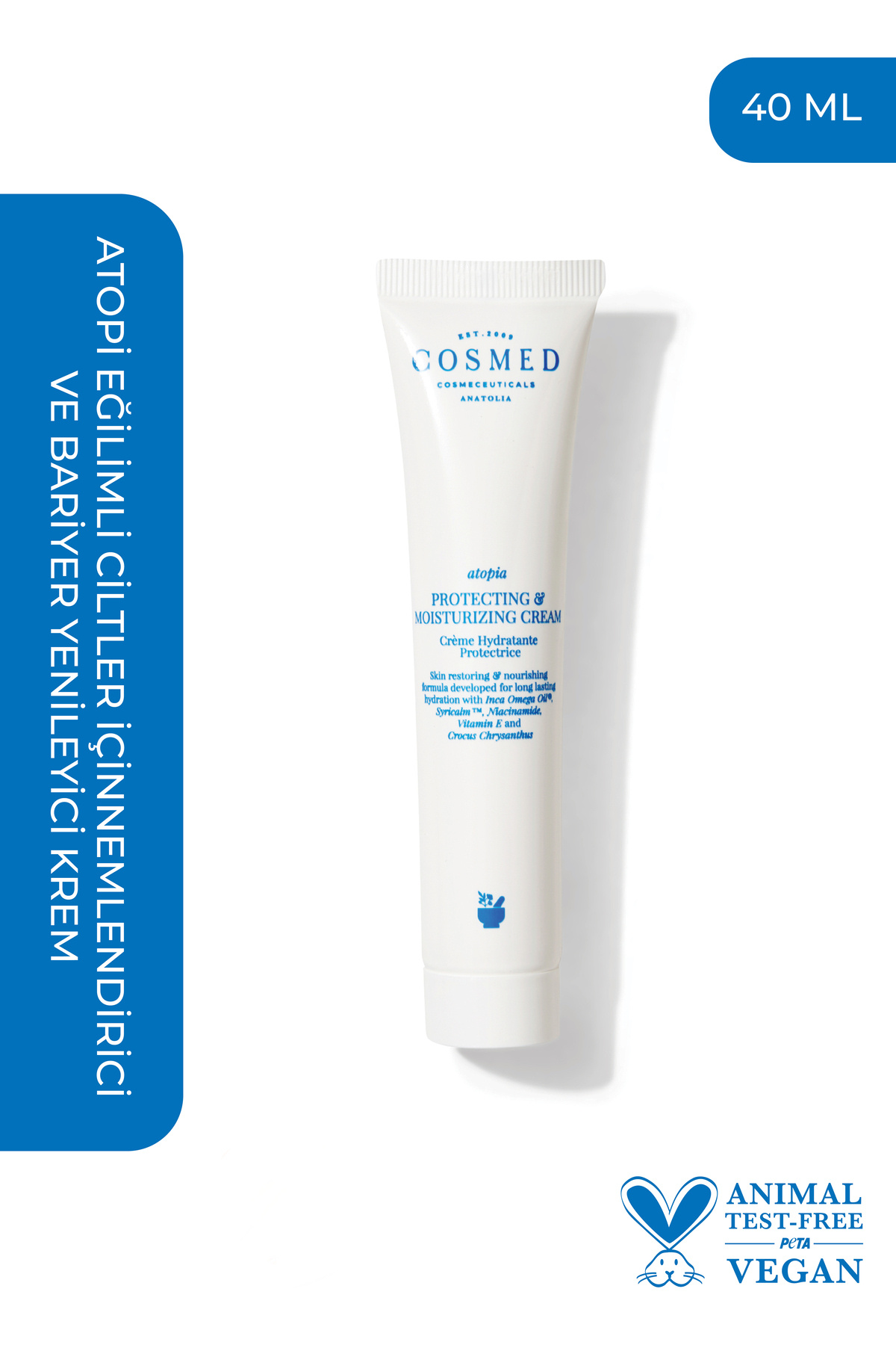 COSMED Atopi Eğilimli Ciltler İçin Nemlendirici Yüz ve Vücut Bakım Kremi/PROTECTING & MOISTURIZING CREAM