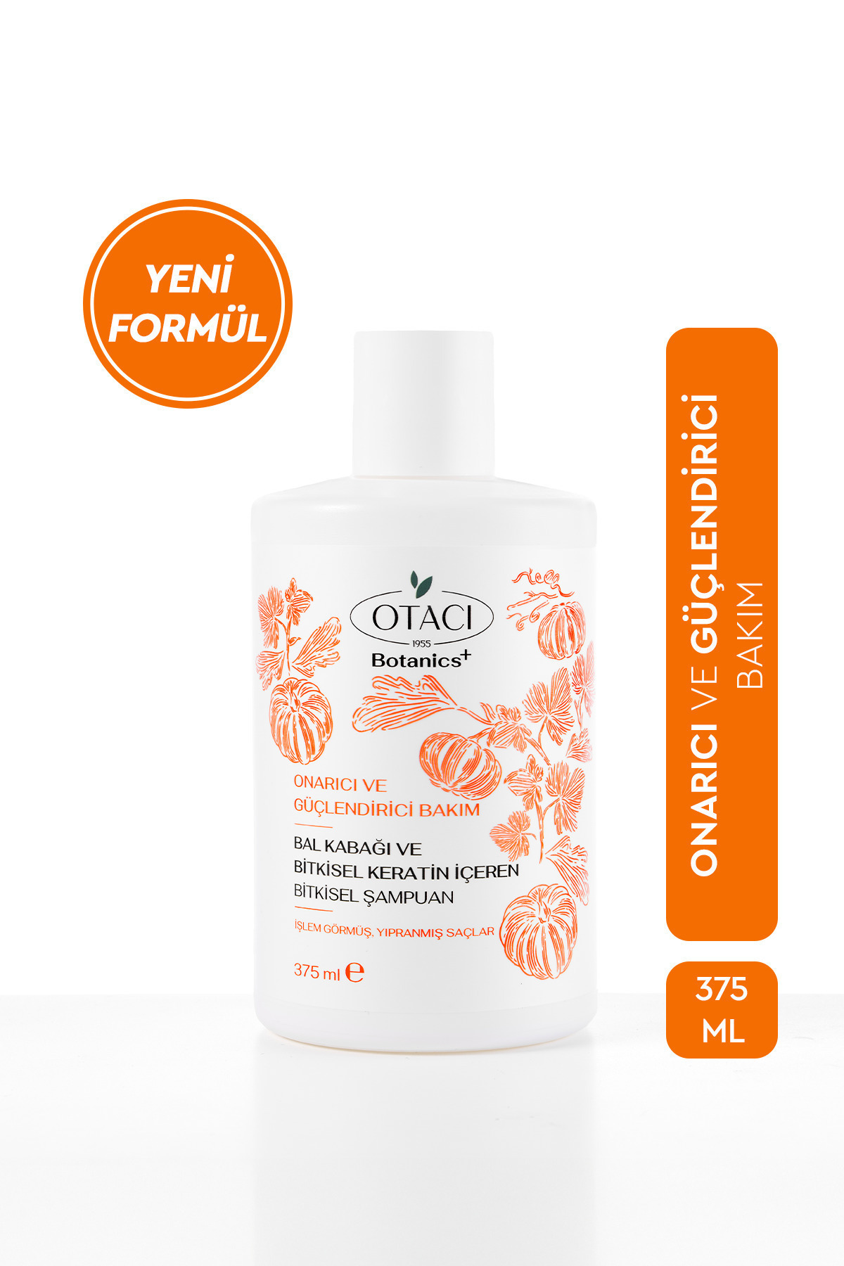 Otacı Botanics+ Onarıcı & Güçlendirici Bakım - Bal kabağı ve Bitkisel Keratin İçeren Bitkisel Şampuan