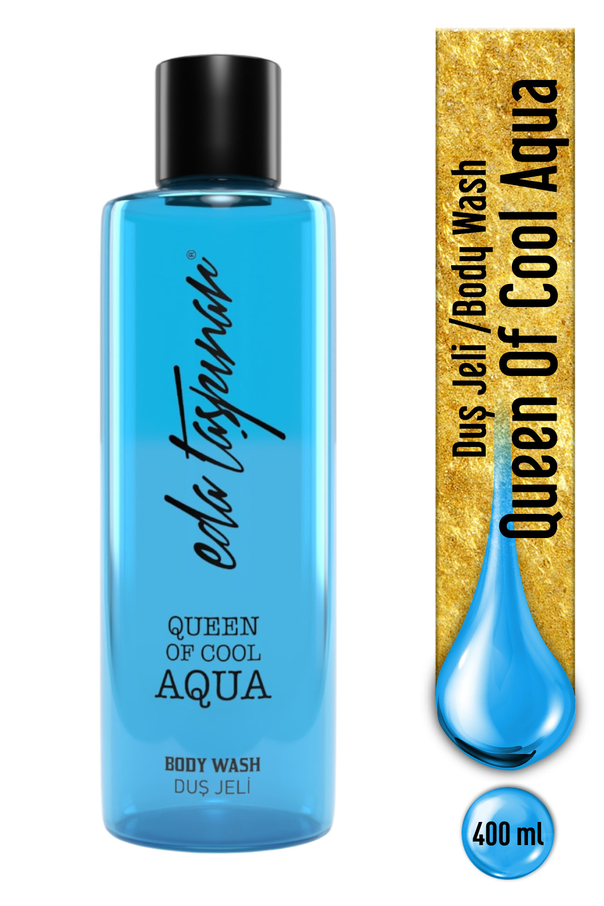 Eda Taşpınar Queen Of Cool Aqua Duş Jeli – Ferah Okyanus Etkisi & Nazik Temizlik 400 ml