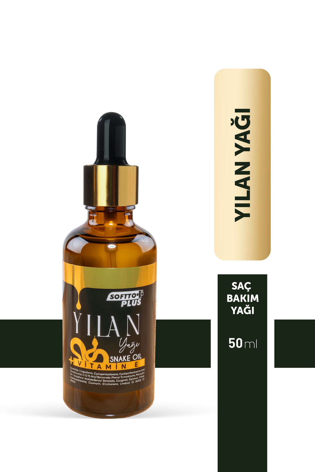 Softto Plus Bitkisel Saç Canlandırıcı Yılan Yağı Saç Bakım Yağı 50 ml
