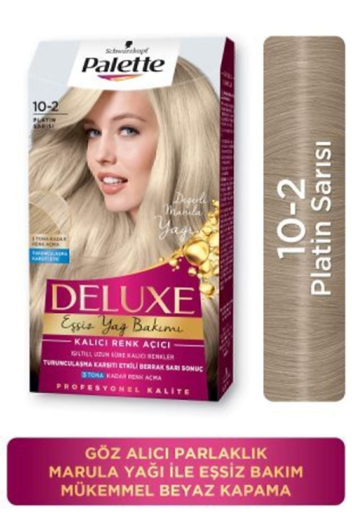 Palette Deluxe Saç Boyası Yoğun Renkler 10-2 Platin Sarısı