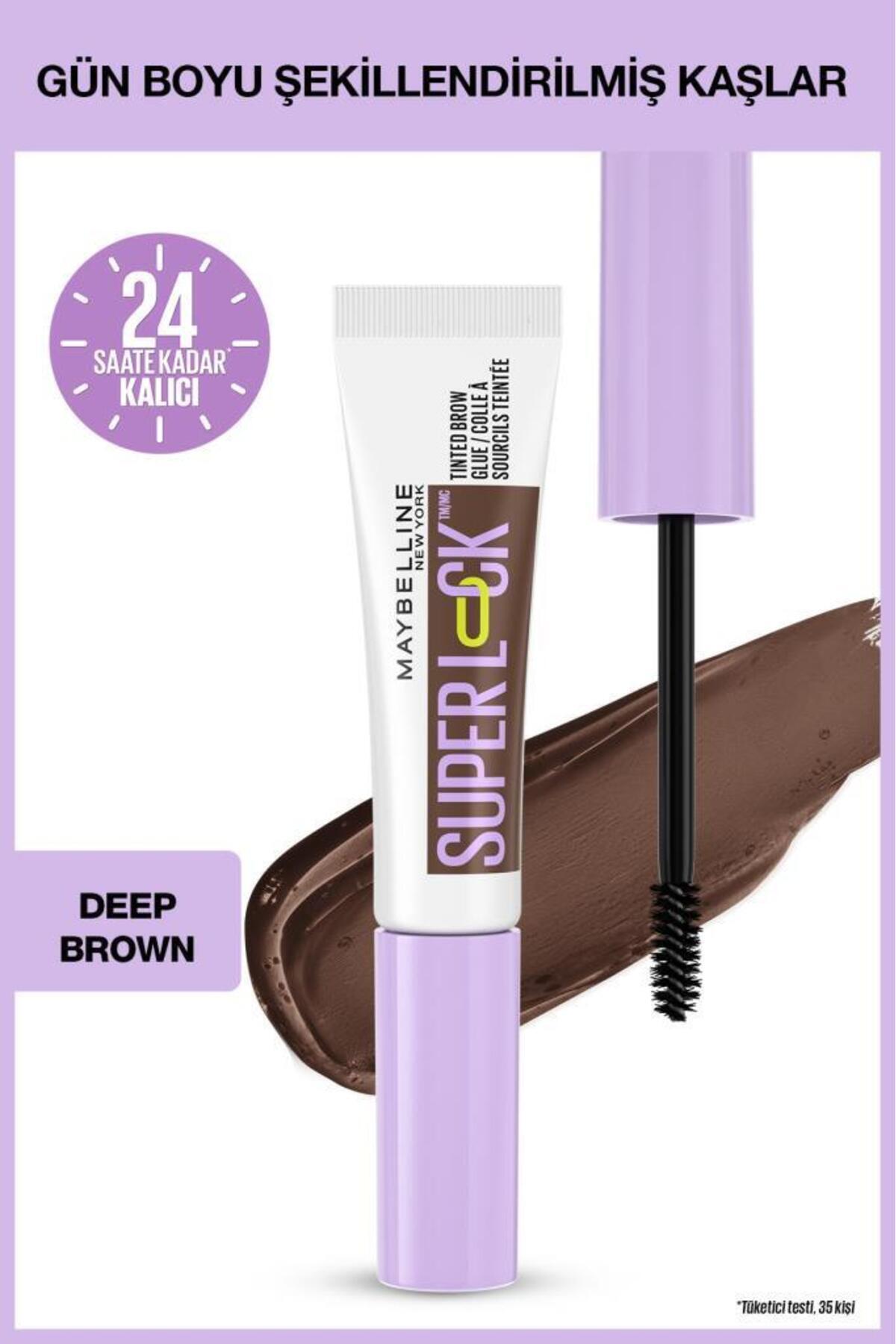 Maybelline New York Kaş ve Kirpikleri Super Lock Brow Glue Kaş Sabitleyici Koyu Kahverengi Maskara