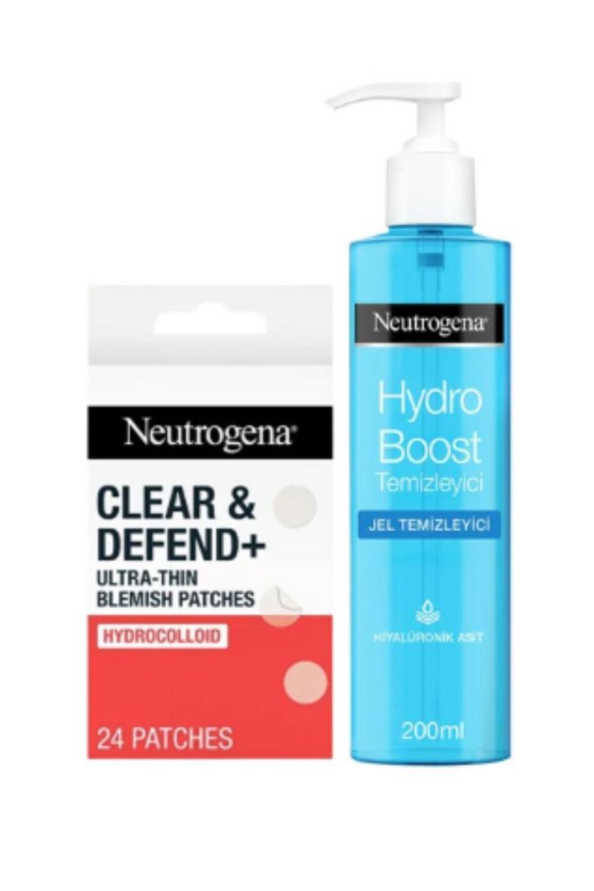 Neutrogena Clear & Defend Ultra Thin Blemish Patch Akne ve Bandı 24'lü+Hydro Boost Yüz Yıkama Jeli
