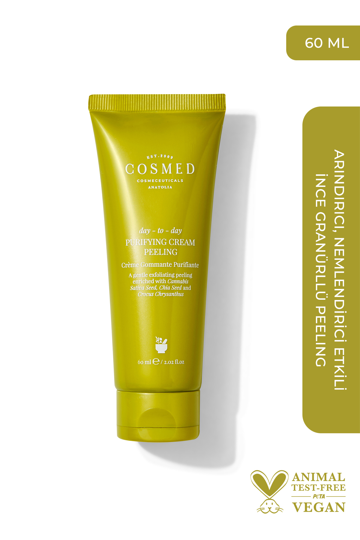 COSMED Arındırıcı, Nemlendirici Etkili İnce Granüllü Peeling /Day to Day PURIFYING CREAM PEELING 60 ML