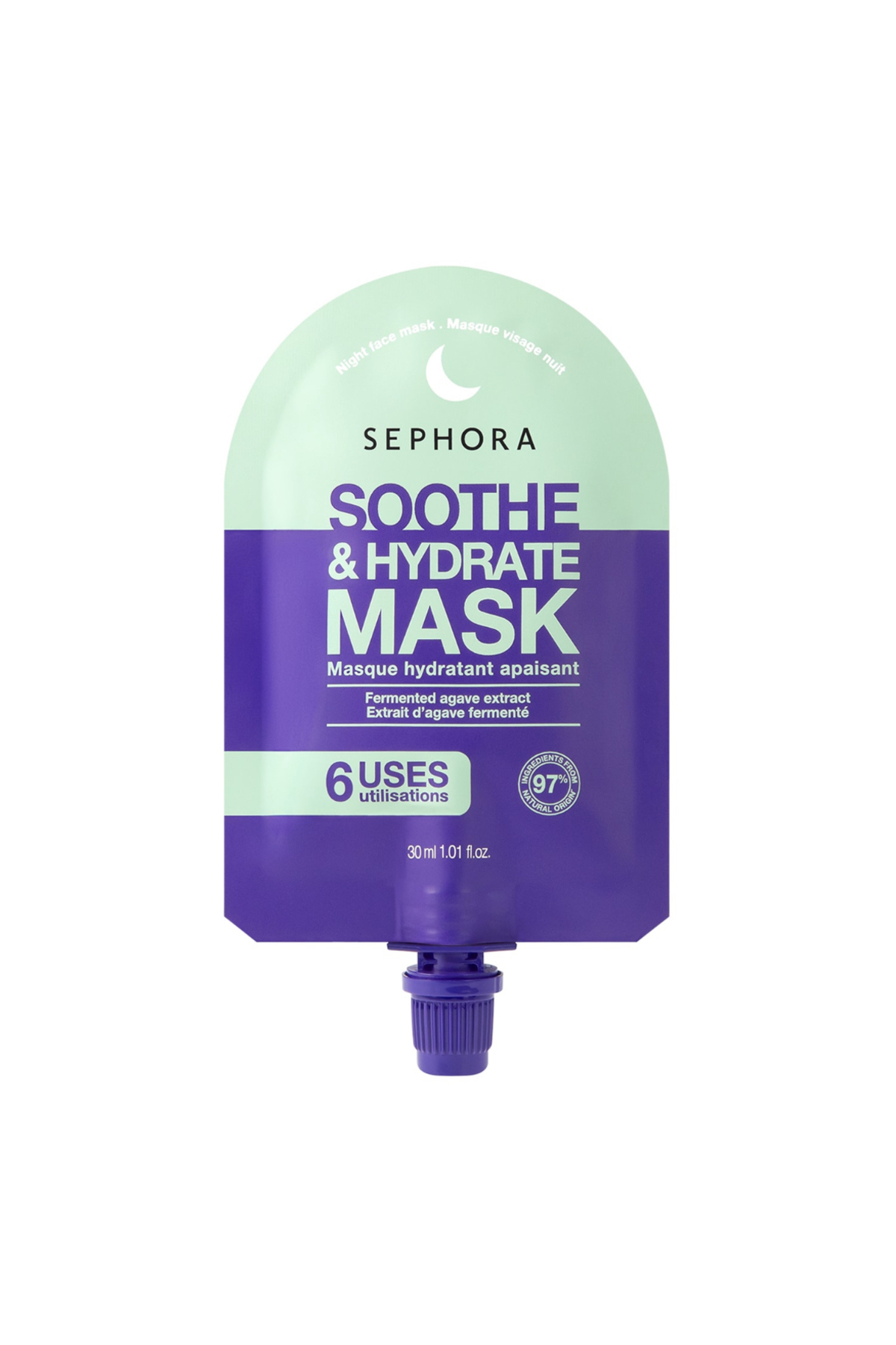 SEPHORA Gece Yüz Maskeleri Nemlendirici Saran Jel Krem Dokusu 30 ml Agave Özü Elsbeauty