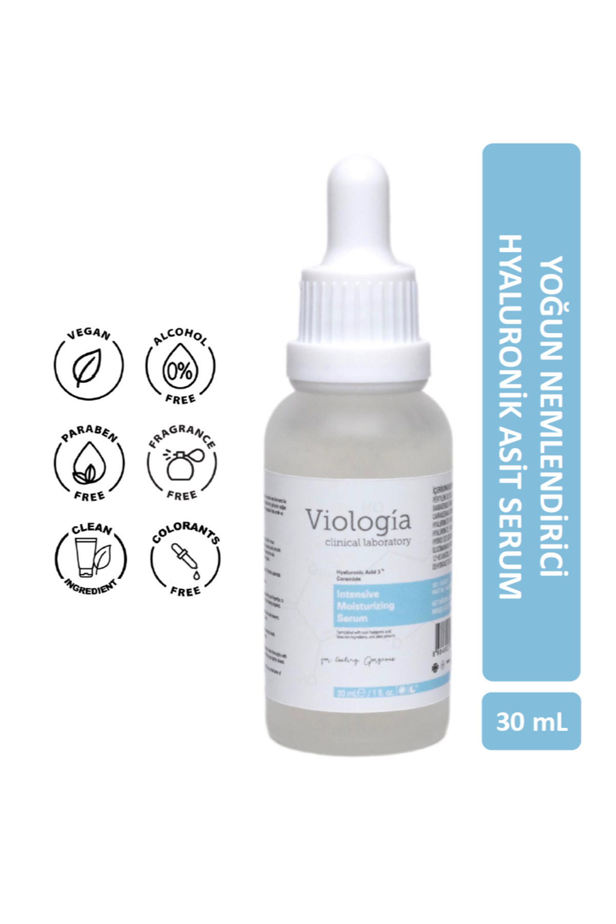 Viologia Clinical Laboratory Hyaluronik Asit Serum , Yoğun Nemlendirici, (Intensive Moisturizing Hyaluronic Acid Serum)