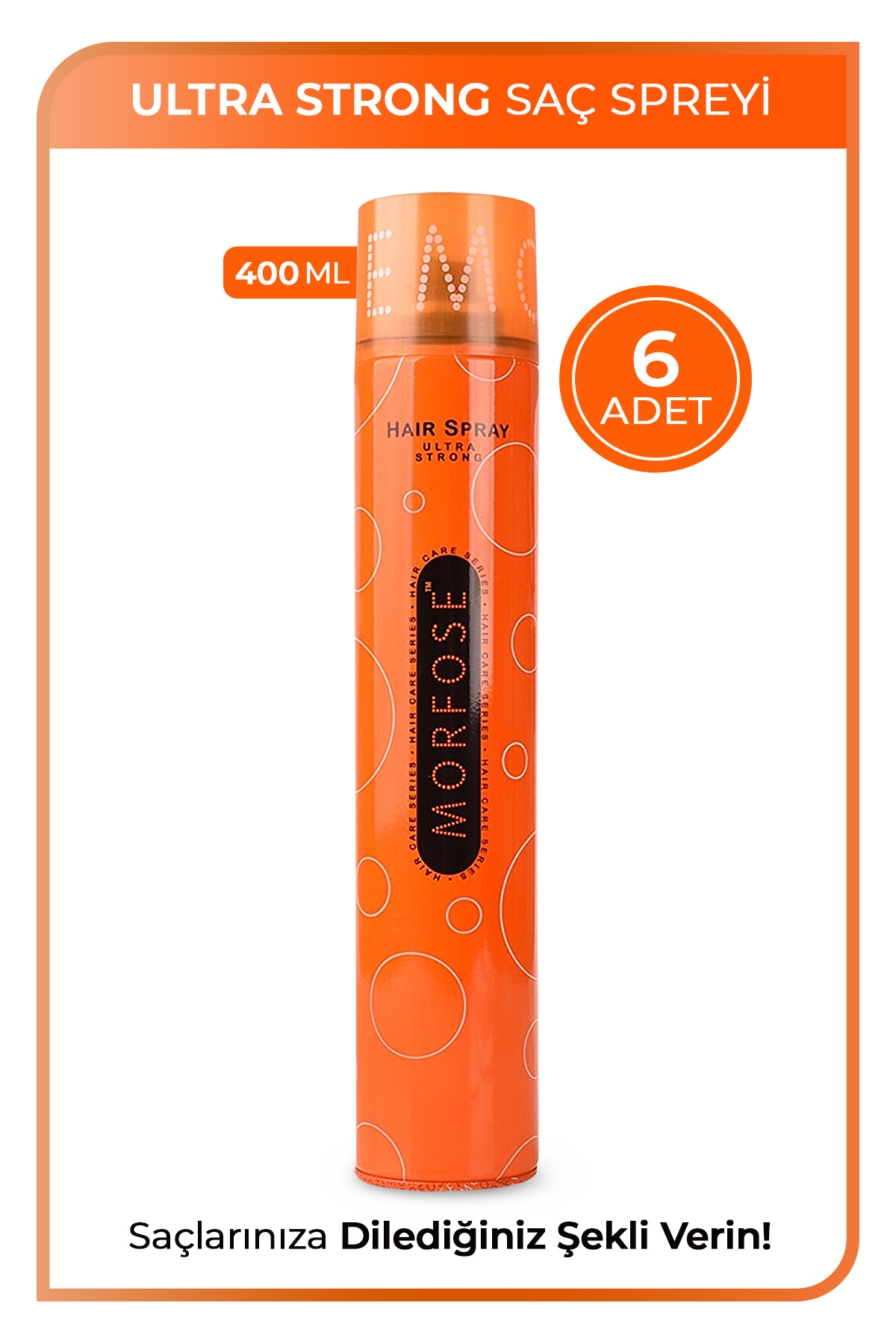 Morfose Turuncu Saç Spreyi 400 ml 6 Adet Birden