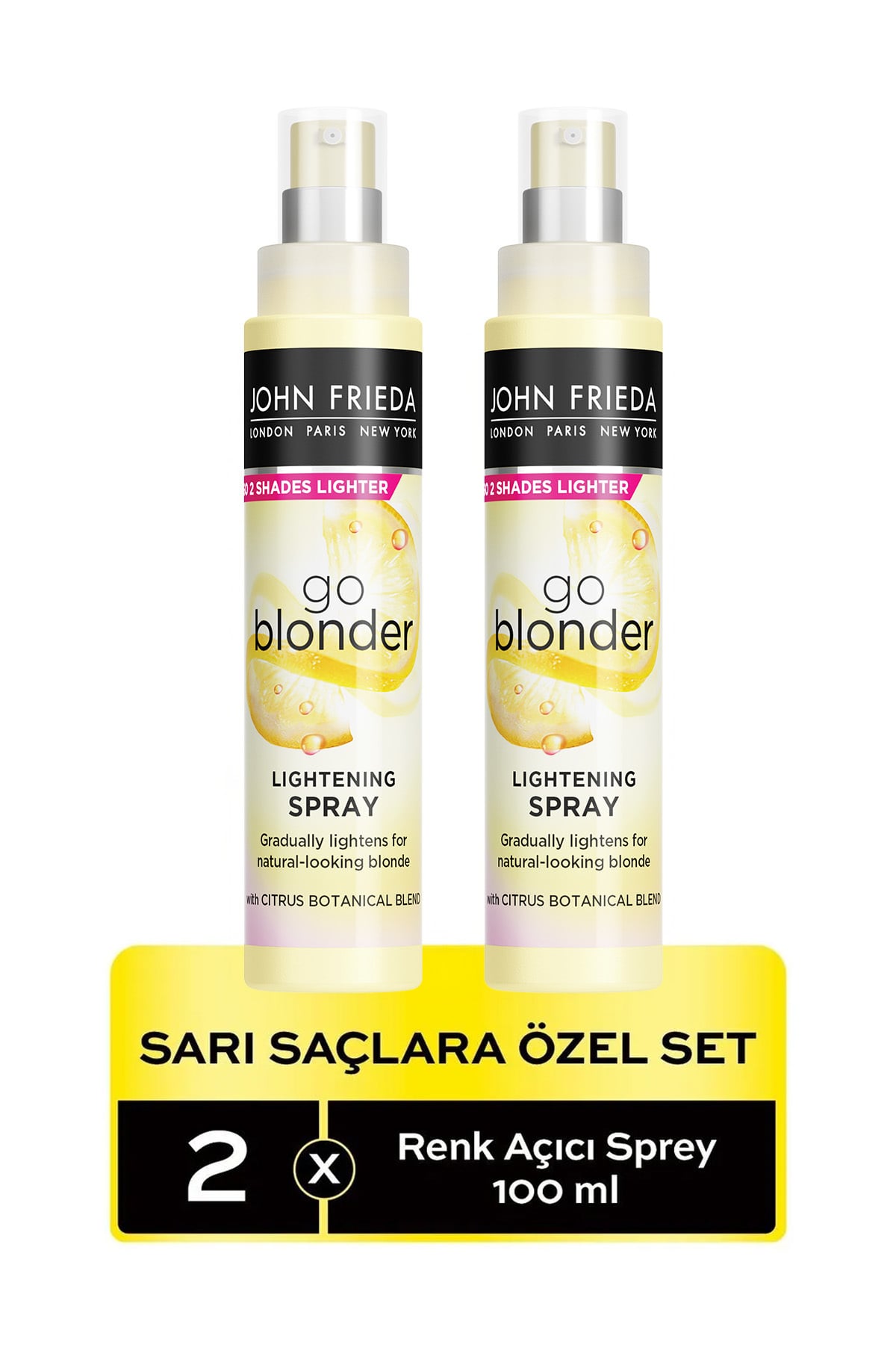John Frieda Sarı Saçlara Özel Renk Açıcı Sprey 100 ml 2'li