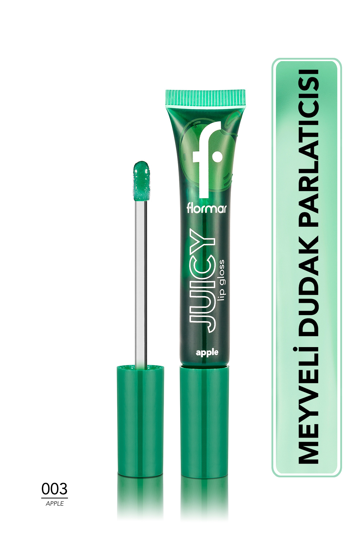 Flormar Meyve Aromalı Dudak Parlatıcısı (ELMA) - Juicy Lip Gloss - 003 Apple
