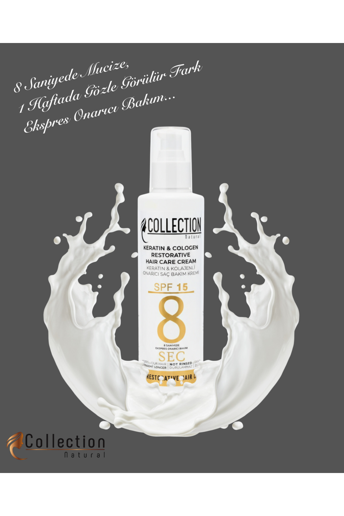 collection naturel Keratin&Kolajen Onarıcı Saç Bakım Kremi 250ml