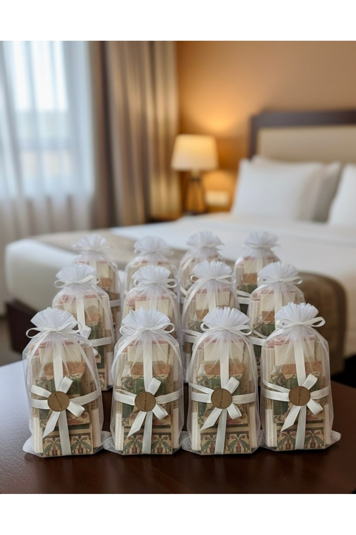 Bursa Home Gelin Hamamı Set Peştemal,Yüz Kese,İpek Kese,Sabun,Tül–10’lu Kişiselleştirilebilir Özel Paket