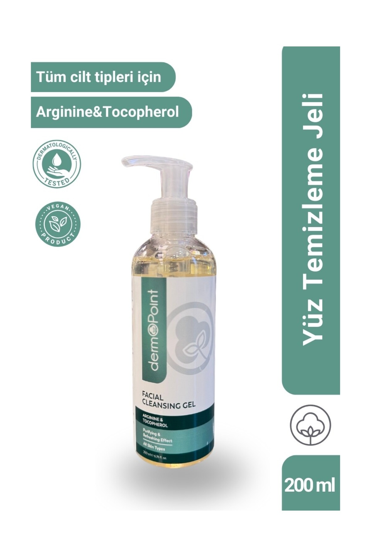 dermoPoint Aminoasit ve Vitamin İçerikli Arındıcırıcı ve Canlandırıcı Yüz Temizleme Jeli 200 ml