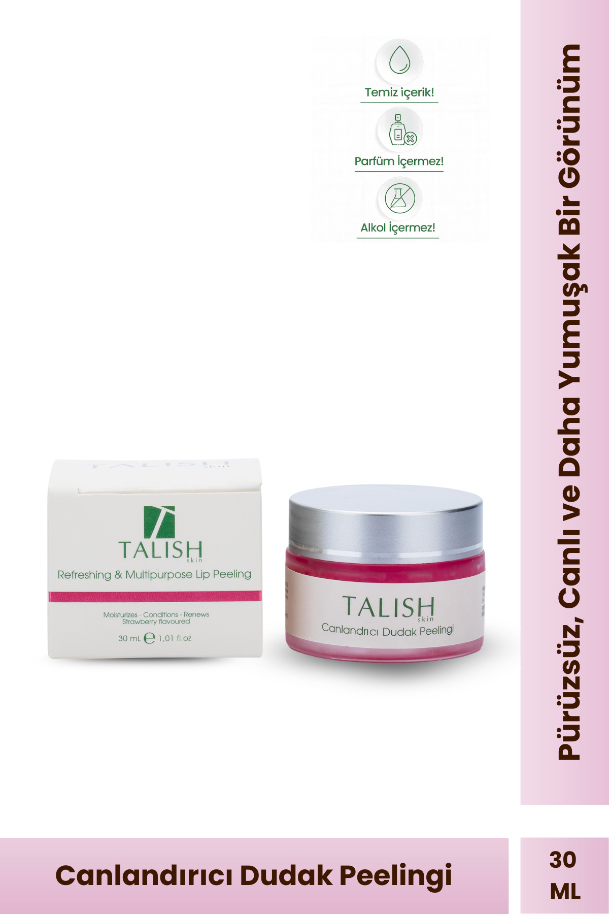 TALISH Refreshing And Multipurpose Lip Peeling Canlandırıcı Dudak Peelingi Extra Smooth Lips