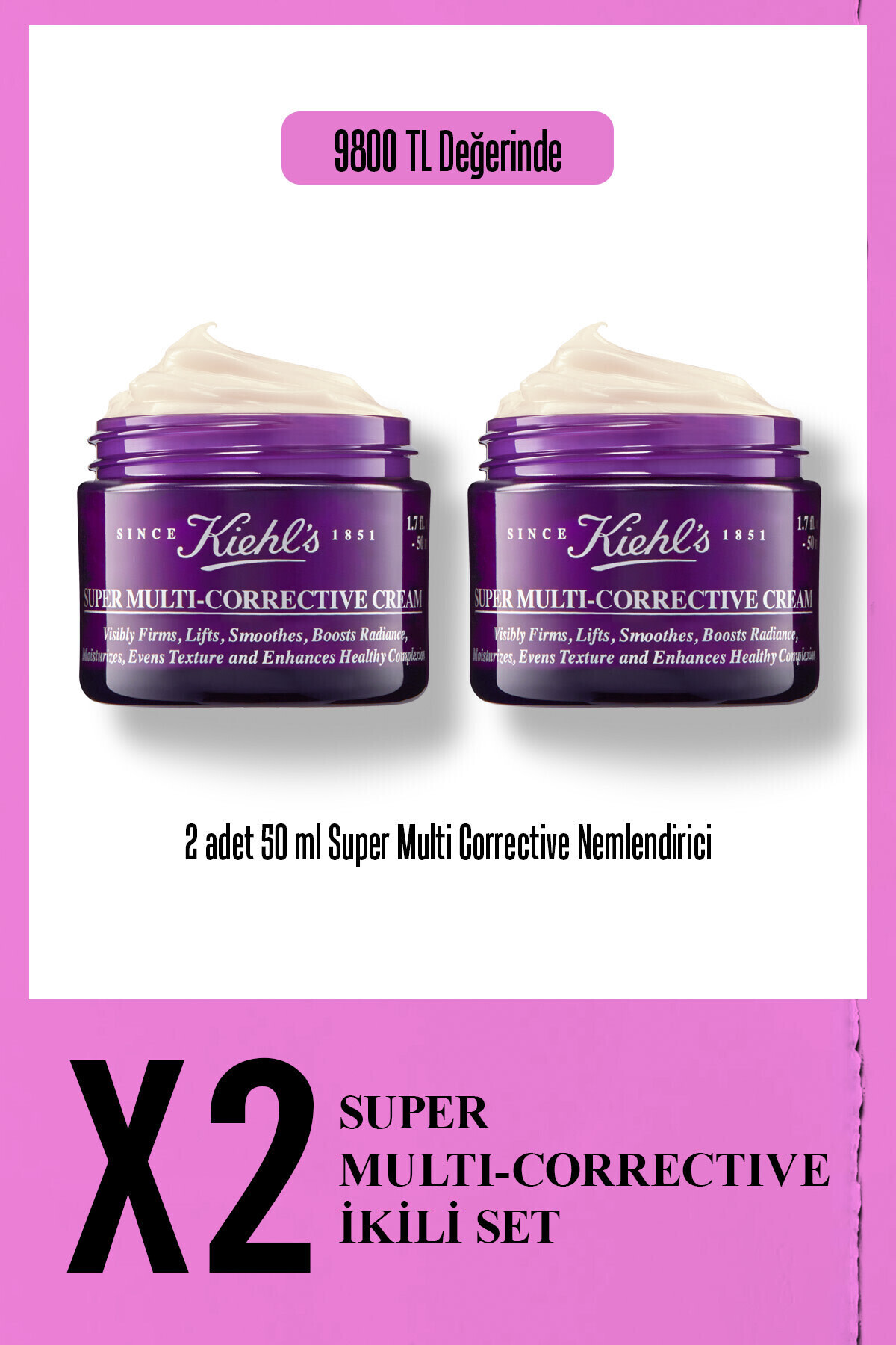 Kiehl's Yaşlanma Karşıtı 7 Etkiyi Bir Arada Sunarak Daha Pürüzsüz, Sıkı ve Genç Görünüm Veren Bakım Seti