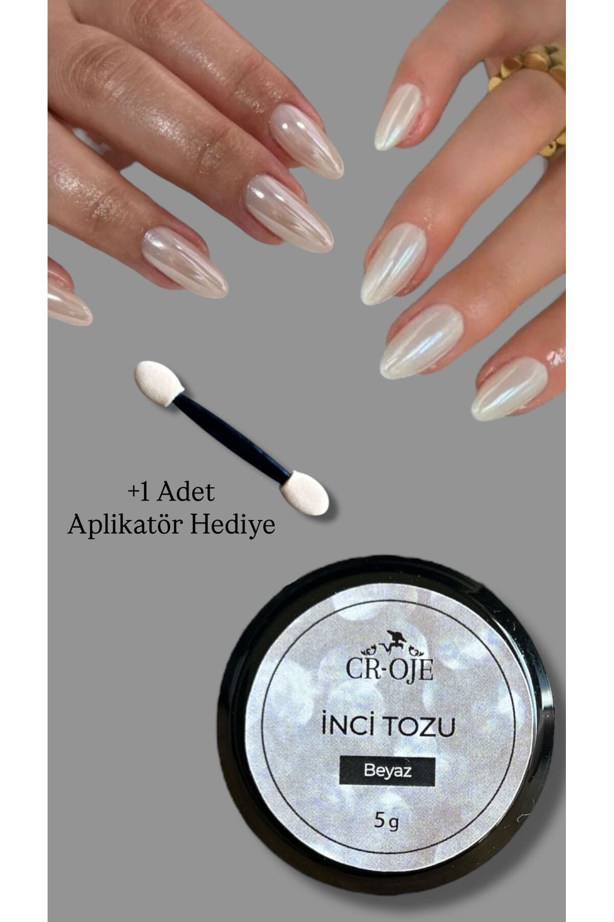 CROJE KALICI OJE Süper Shiny (Ultra Parlak) İnci Tozu (5 gr) - Beyaz