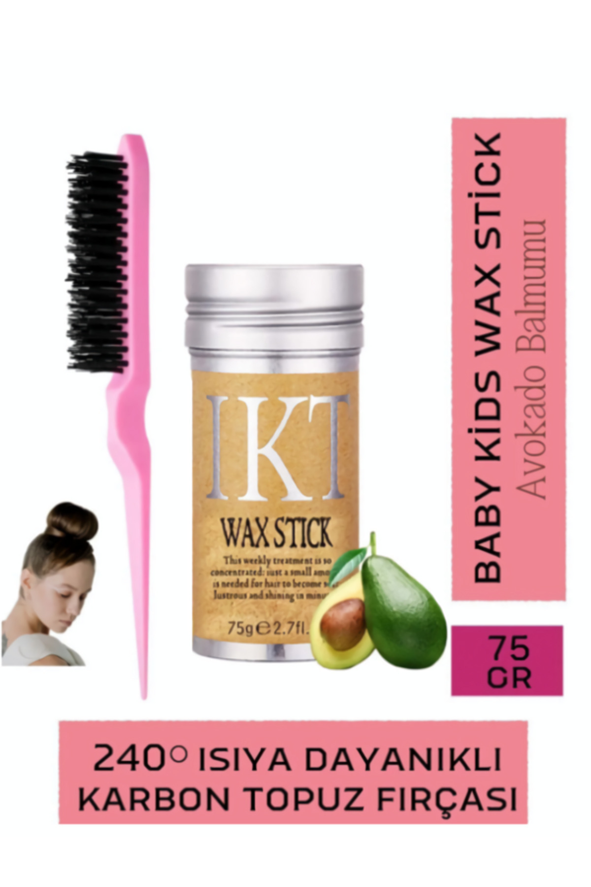 IKT Stick Wax Ve Ahşap Topuz Fırçası