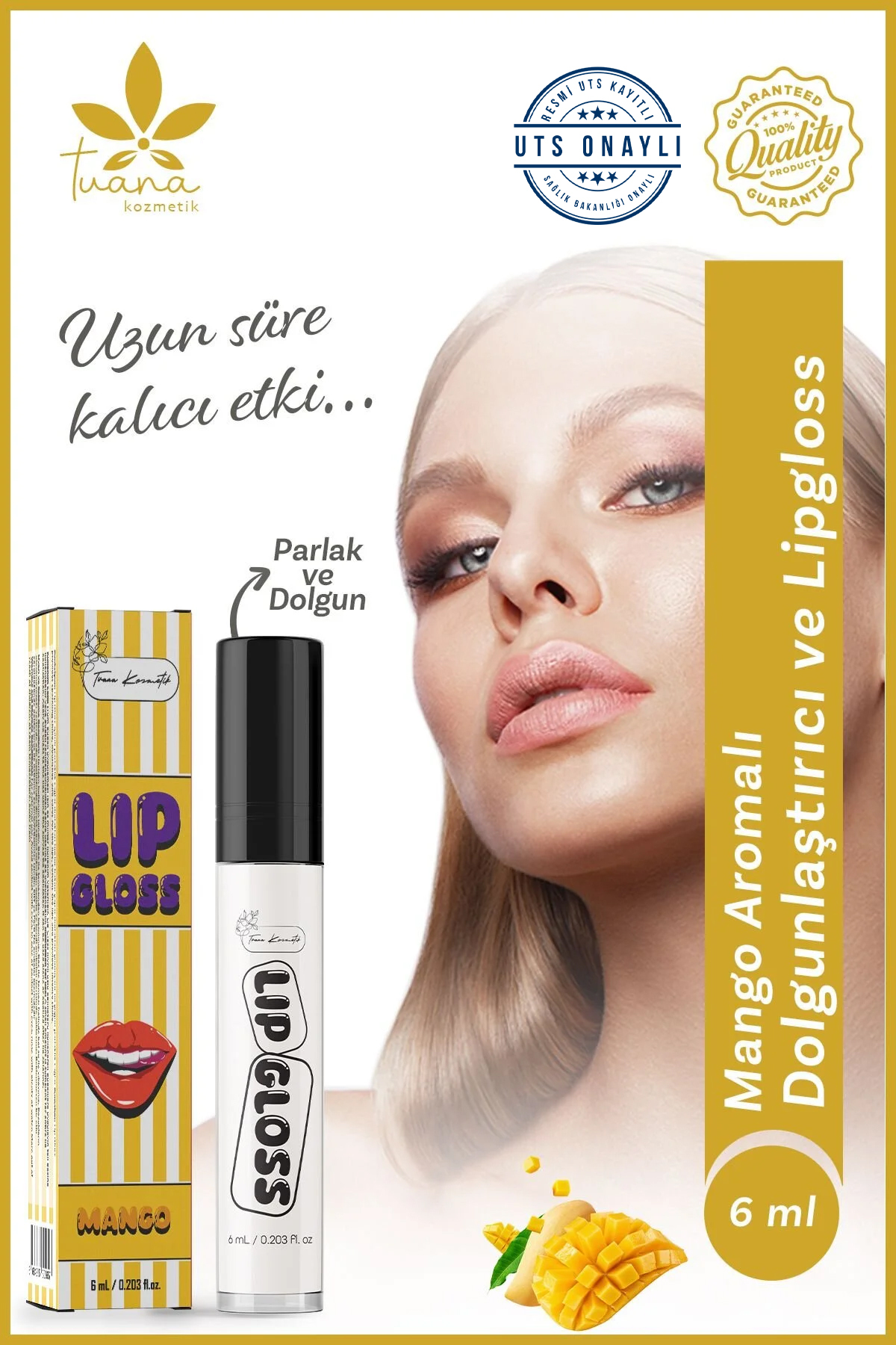 Tuana Kozmetik Mangolu Dudak Dolgunlaştırıcı Ve Parlatıcı Lip Gloss