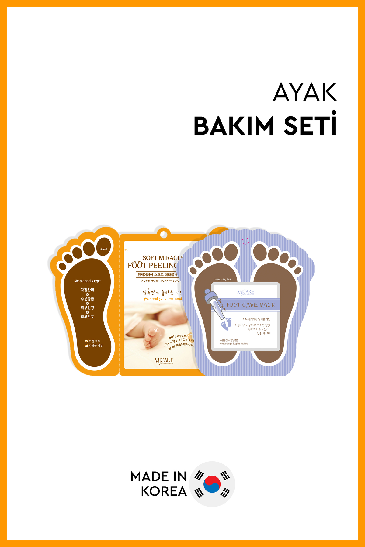 Mjcare Ayak Bakım Seti - 2 Aşamalı Kusursuz Yenileme ve Yoğun Nem Seti