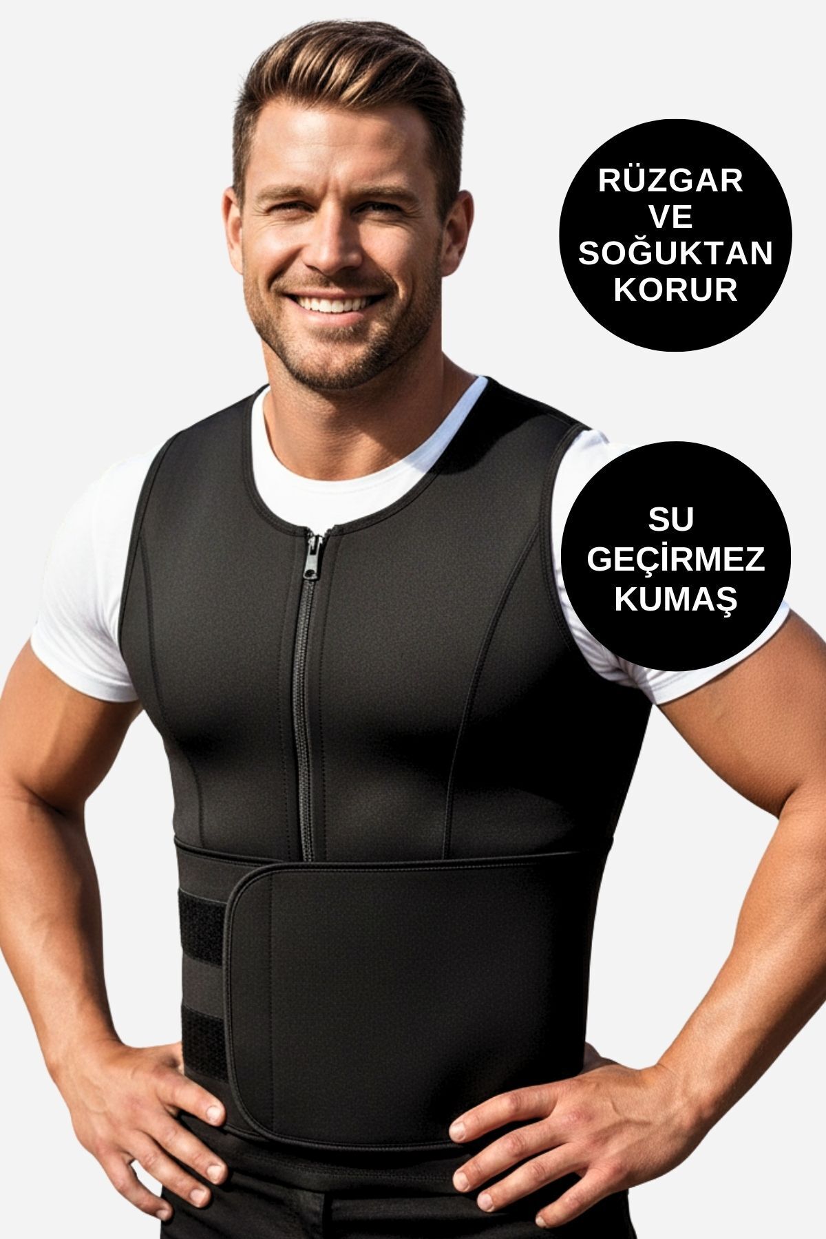 Arnee Motorcu Yelek Motosiklet Bisiklet Göğüs Bel Korumalı Rüzgar ve Soğuk Geçirmez Koruyucu Termal Unisex
