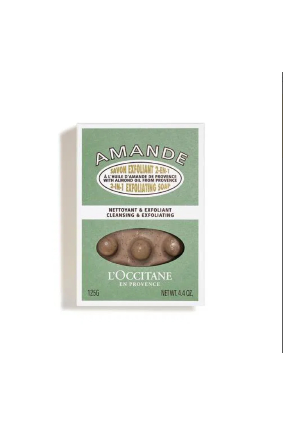 L'Occitane Almond Scrubbing Soap - Badem Peeling & Sabun, Ölü Deri Temizleyici, Geleneksel Katı Sabun, 125gr