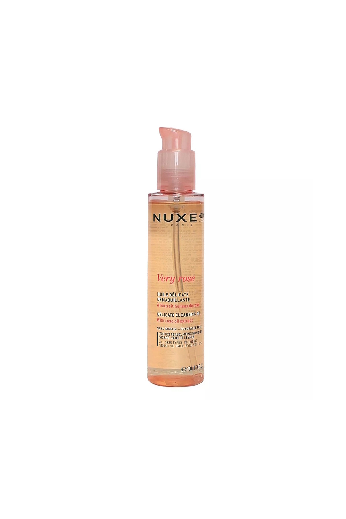Nuxe Very Rose Gül özlü Yüz, Göz ve Dudak Makyajı Temizleme Yağı 150 ml