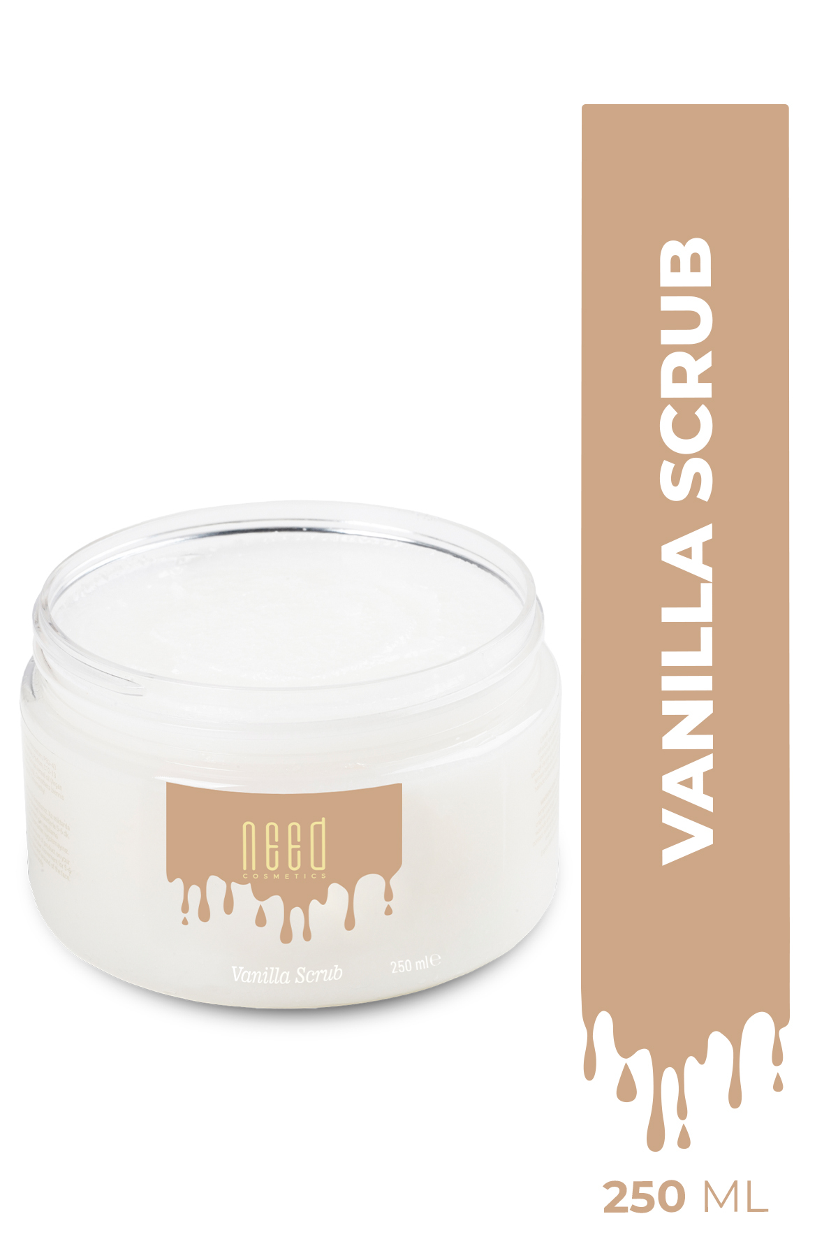 NEED COSMETİCS Vanilyalı Yenileyici Arındırıcı Batık Ve Çilek Görünümü Karşıtı Peeling 250 ml