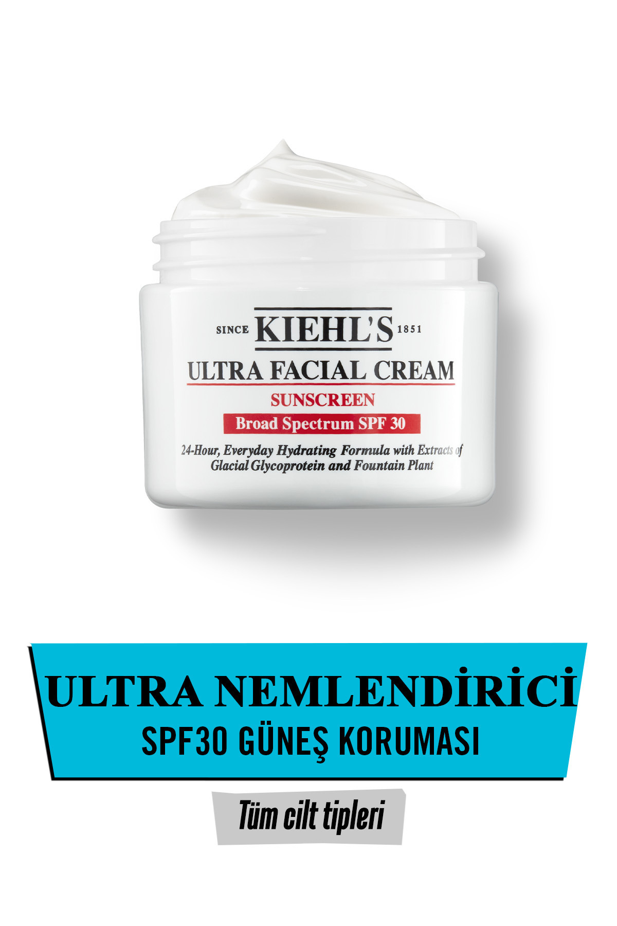 Kiehl's Cildi Gün Boyunca Nemlendiren ve Yumuşaklık Kazandıran Etkili Nemlendirici Krem Spf30 50 ml