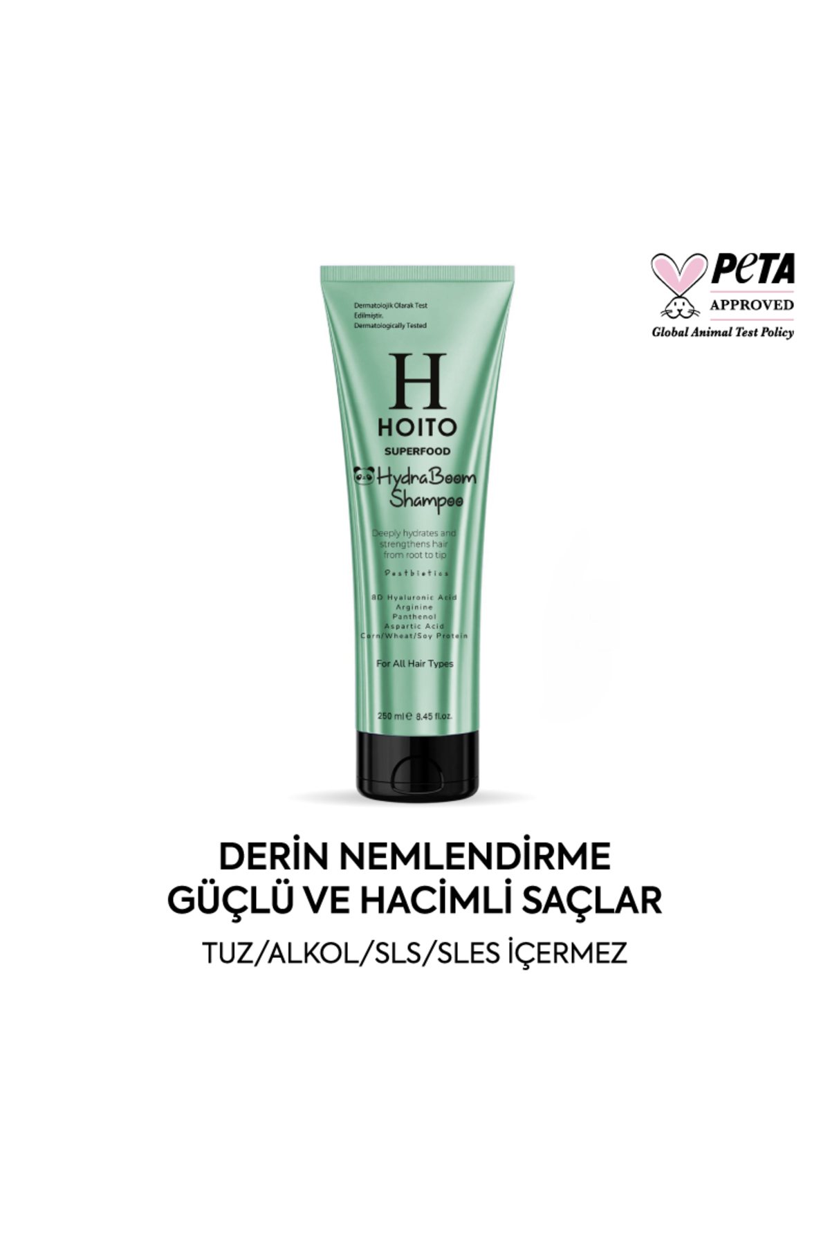 Hoito Yoğun Nemlendirme & Parlaklık Veren Hızlı Uzama Destekleyici Sülfatsız Şampuan (250 ml)
