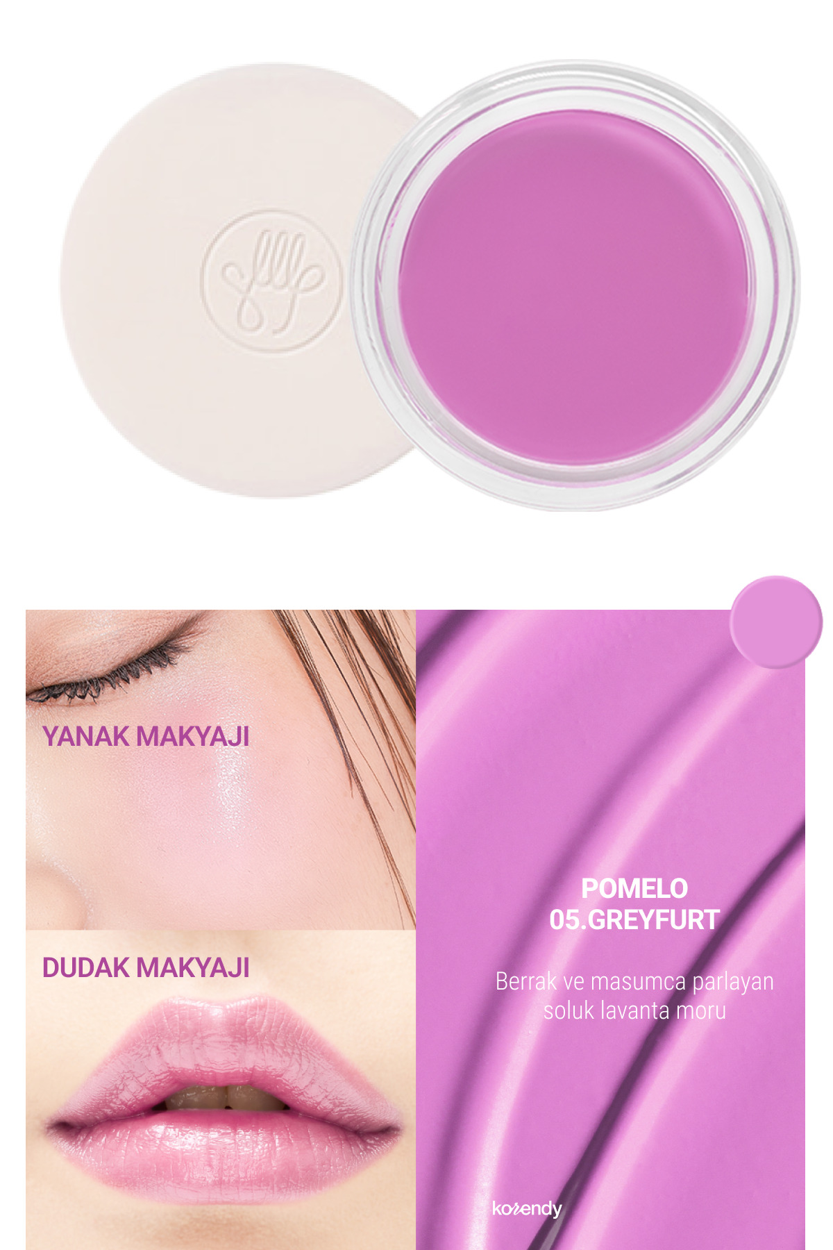 Son & Park Color Balm - Saten Parlak Dokulu Çok Amaçlı Dudak ve Yanak Makyajı Balmı 4g #05 POMELO