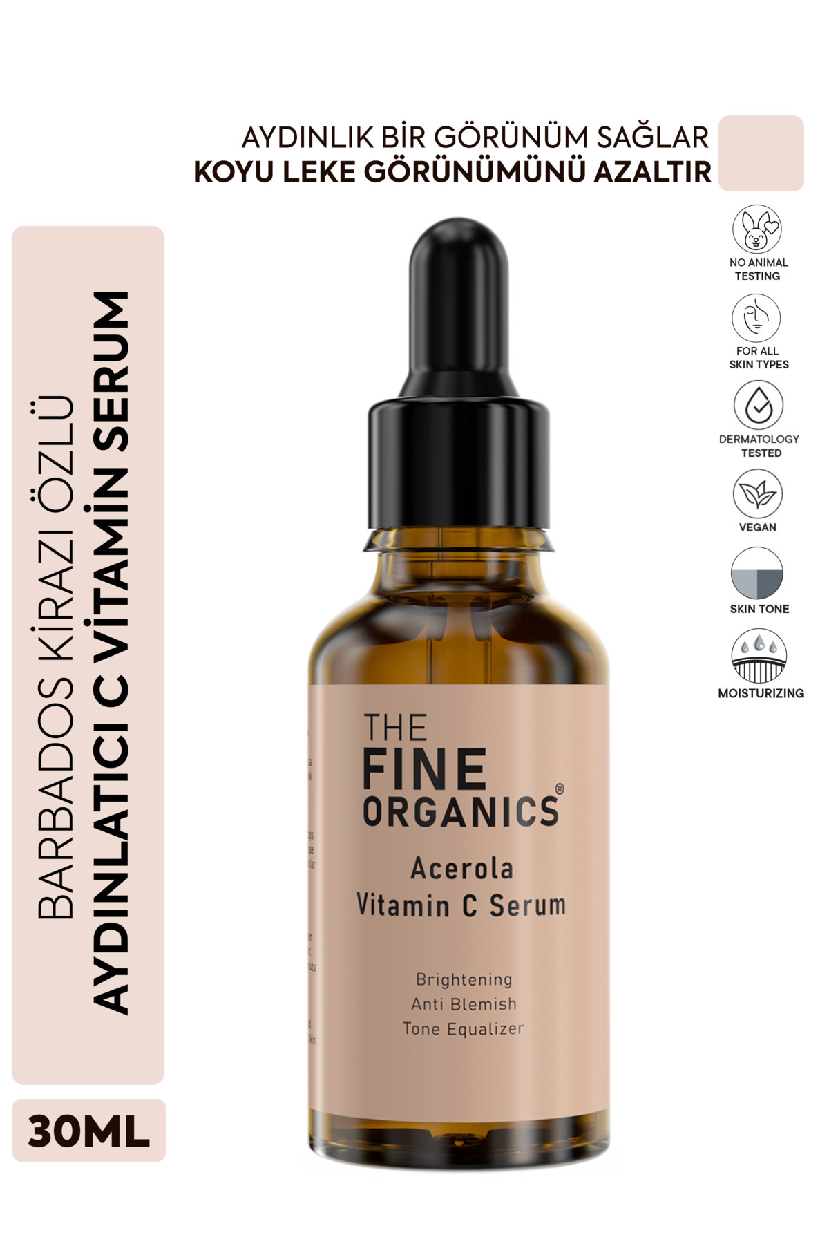 THE FINE ORGANICS Barbados Kirazı Özlü Aydınlatıcı Ve C Vitamini Serum 30ml