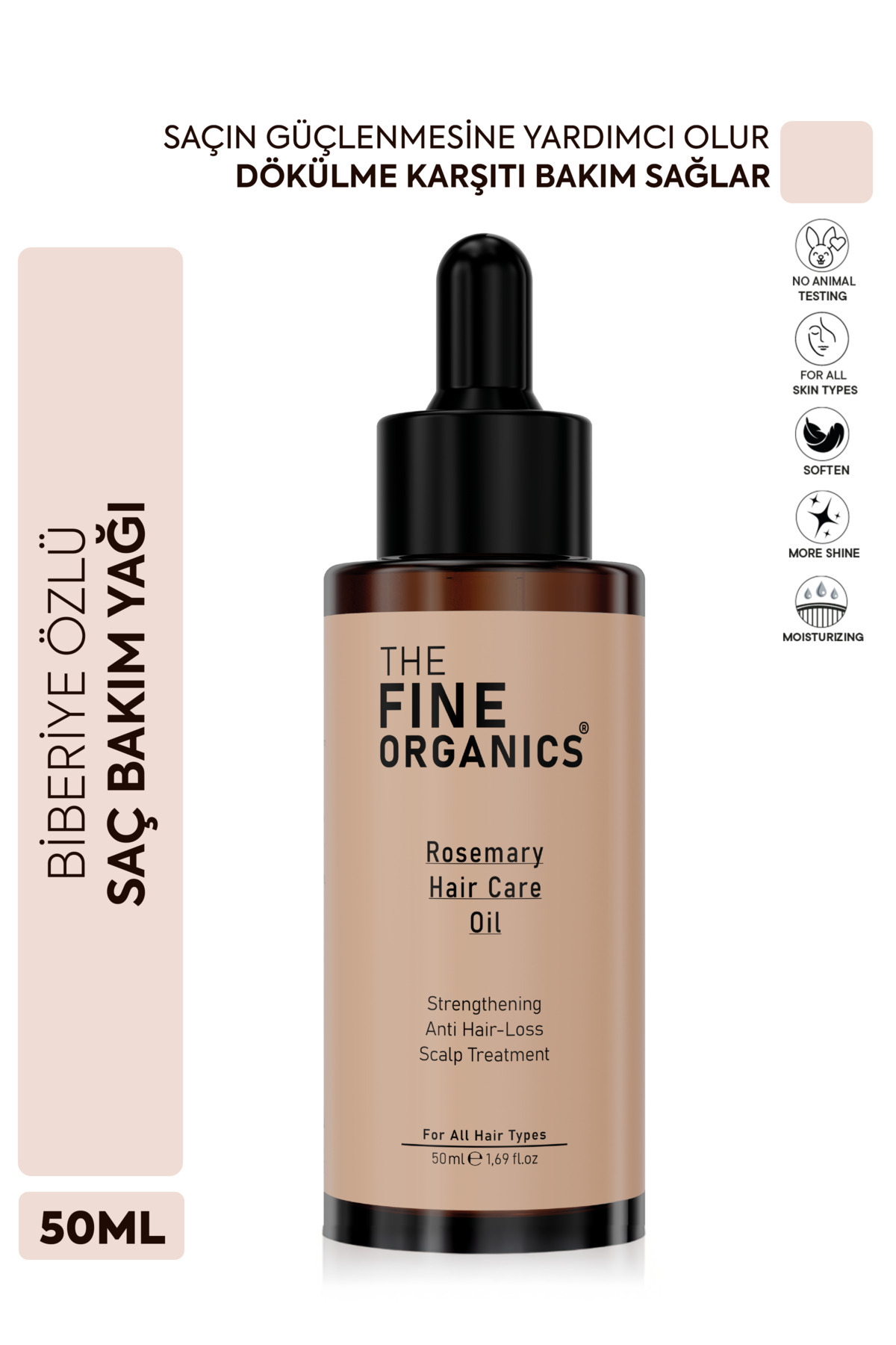 THE FINE ORGANICS Biberiye Yağı & Biotin Complex Hızlı Uzamaya Yardımcı, Dökülme Karşıtı ve Onarıcı Saç Bakım Serumu