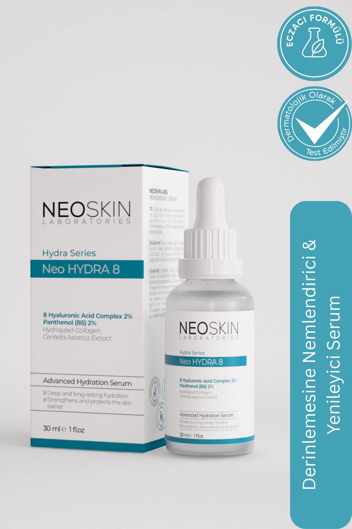 NEOSKIN Neo Hydra 8- Derinlemesine Nemlendirici & Yenileyici Serum (HYALÜRONİK ASİT %2 PANTENOL)
