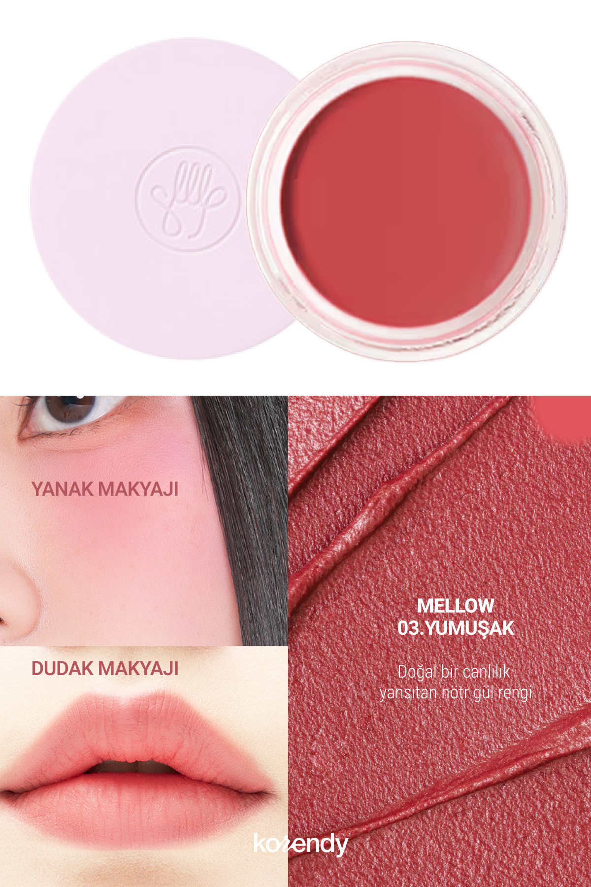 Son & Park Blur Balm - Kadifemsi Dokulu Çok Amaçlı Dudak ve Yanak Makyajı Balmı 4g #03 MELLOW