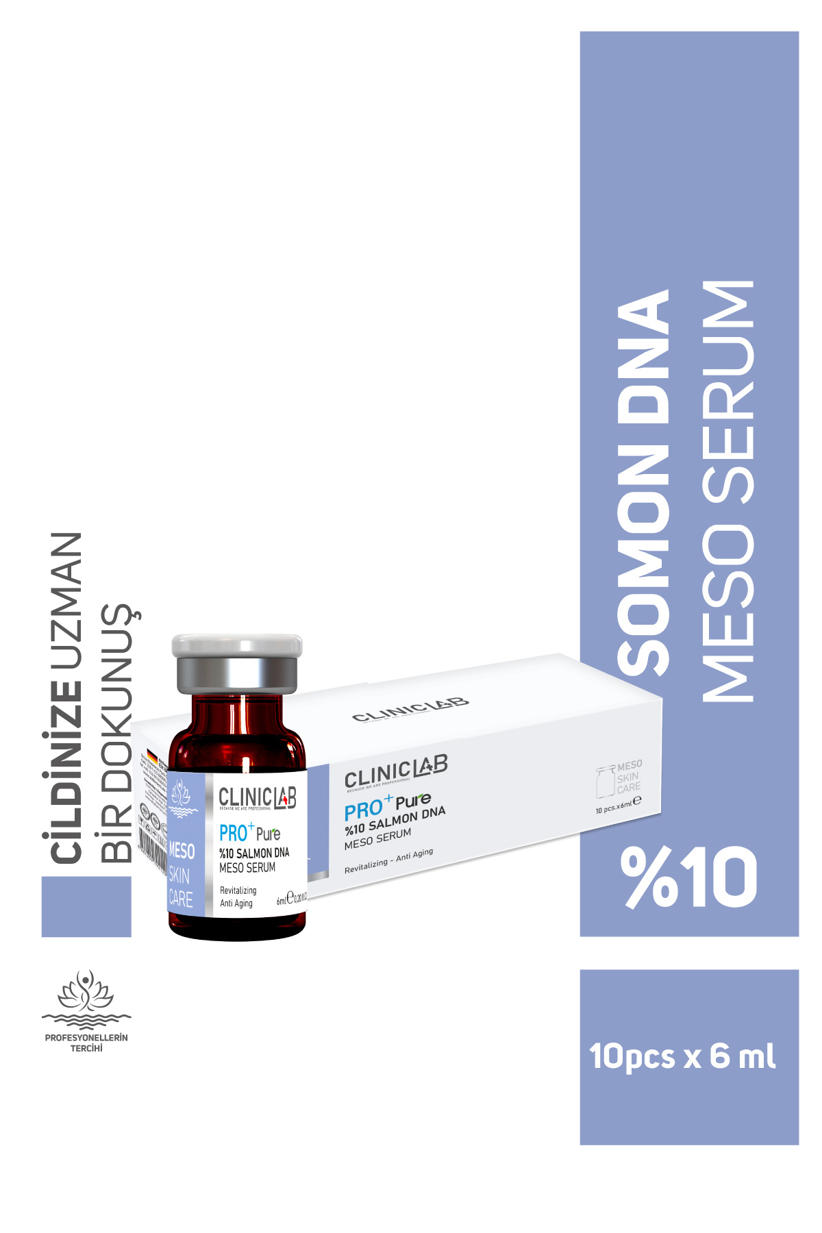 Cliniclab Somon Dna %10 Içeren Yaşlanma Karşıtı Yenileyici Meso Serum 6 ml X 10 Adet