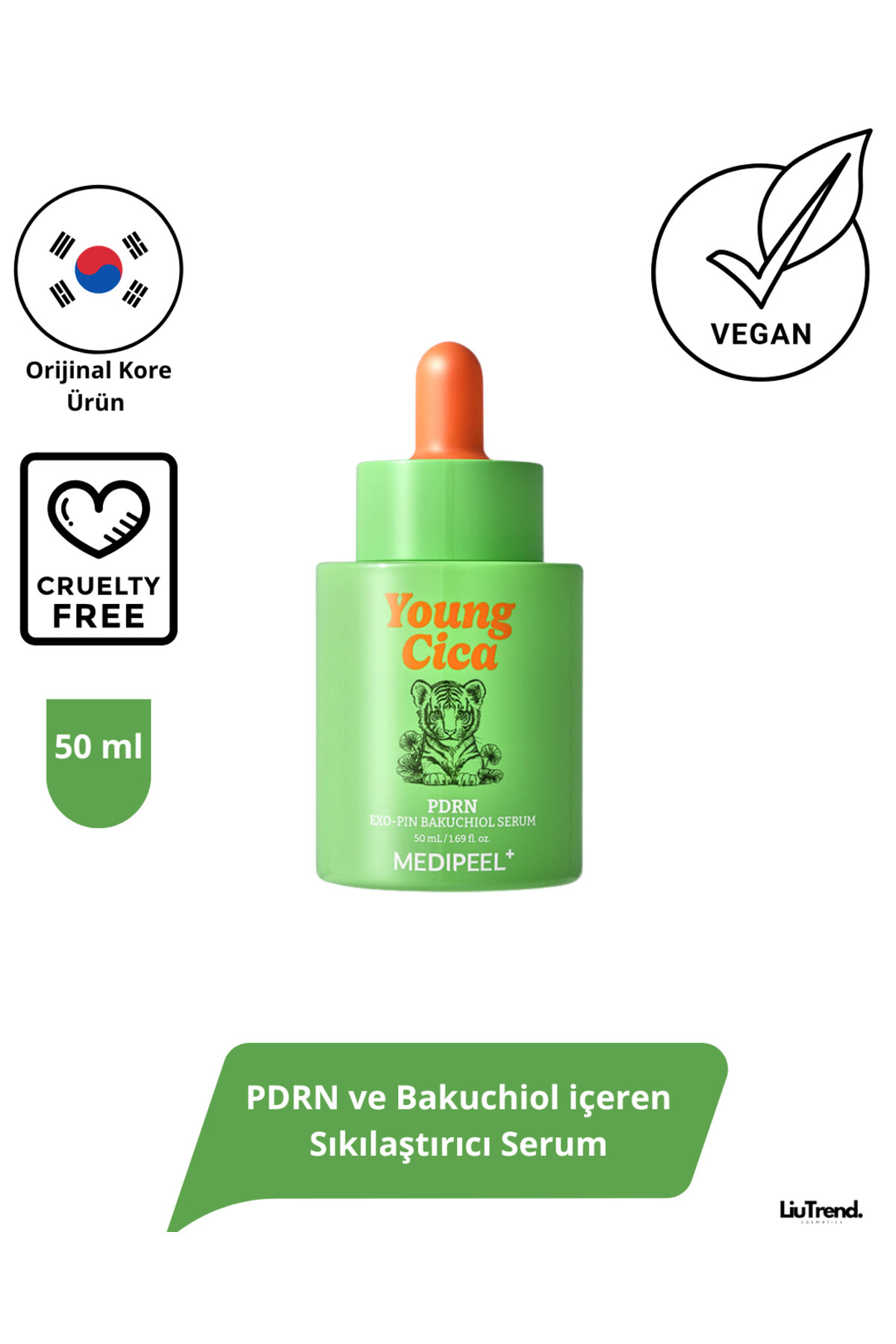 Medipeel Young Cica PDRN Exo-Pin Bakuchiol Serum 50 ml PDRN ve Bakuchiol içeren Sıkılaştırıcı Serum