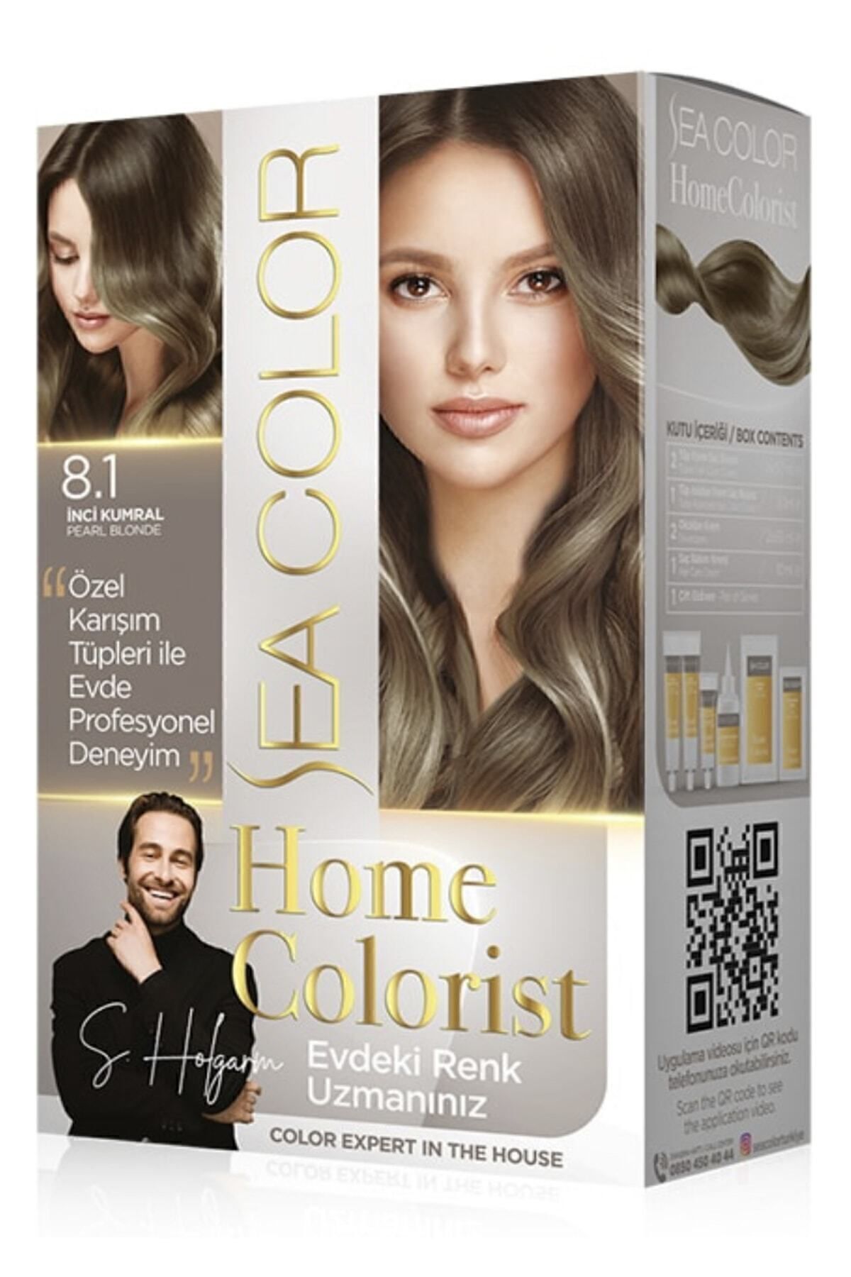 Sea Color Home Colorist Set Saç Boyası 8.1 İnci Kumral